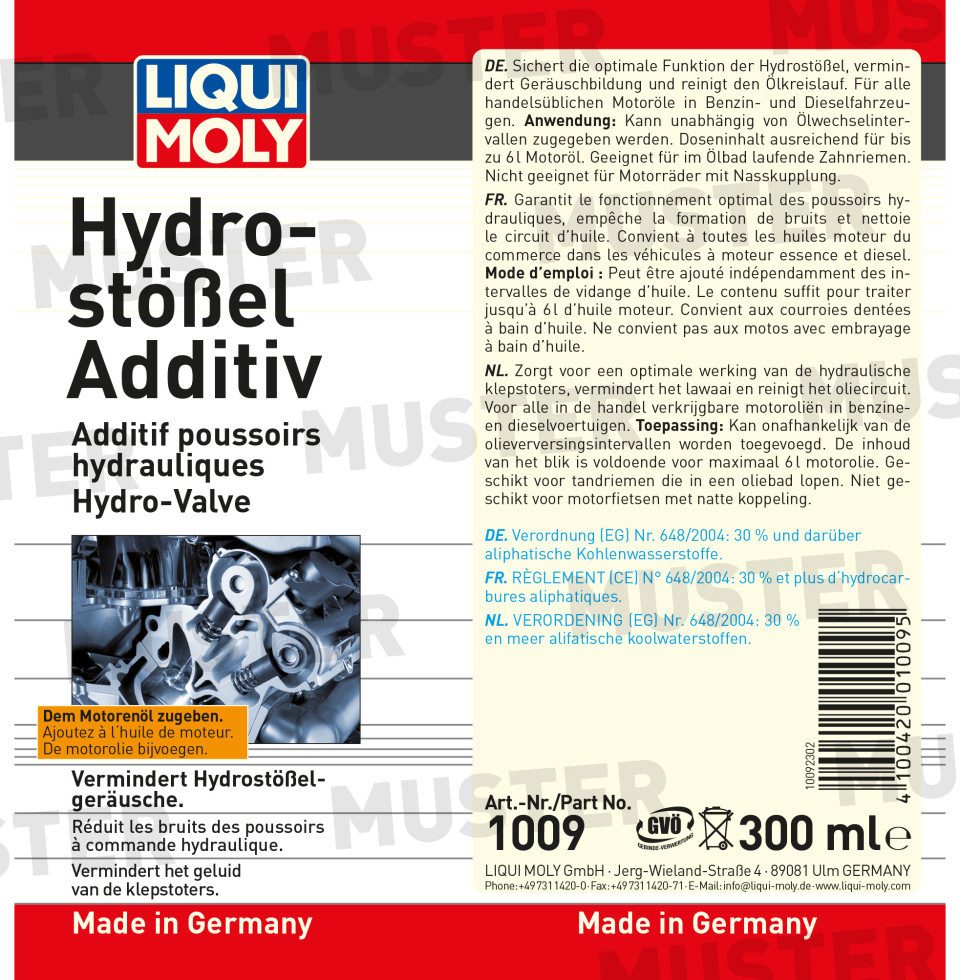 Liqui Moly Diesel-Additiv Liqui Moly Hydro-Stößel-Additiv 300 ml