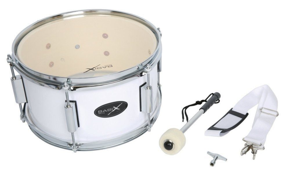Trommel Marching Drum 12 x 7 Zoll mit Holzkessel Trageriemen und Schlägel