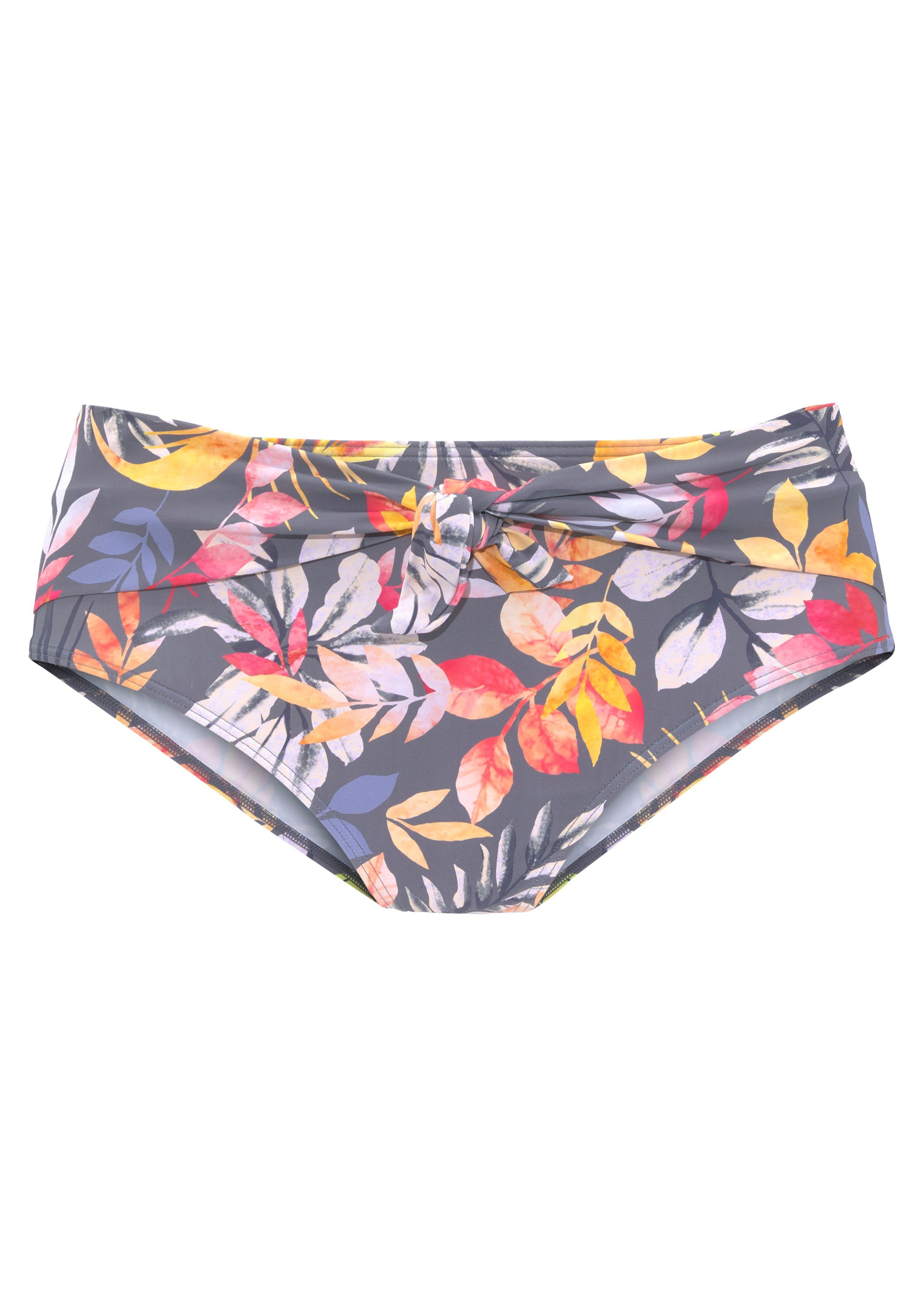 Vivance Highwaist-Bikini-Hose Leilani mit Ziergürtel vorn günstig online kaufen