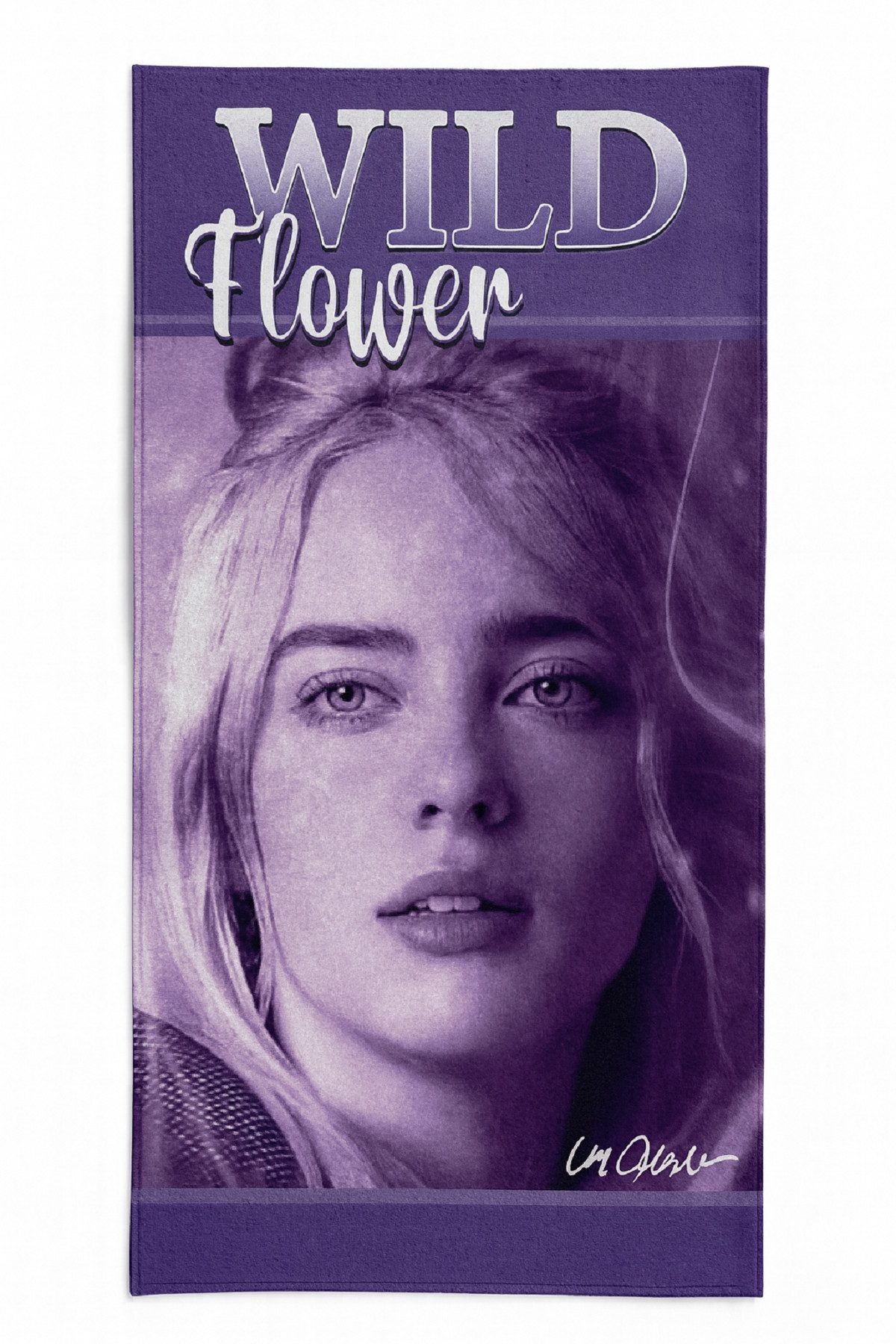 Jerry Fabrics Strandtuch Billie Eilish 70x140 cm Baumwolle Badetuch Handtuc günstig online kaufen