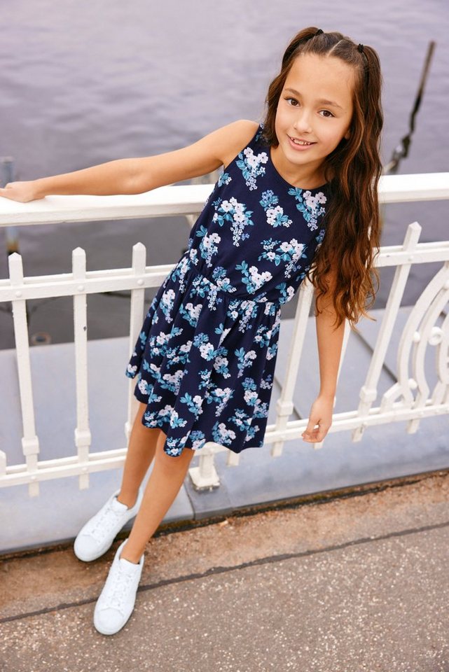 KIDSWORLD Trägerkleid mit Blumen bedruckt, Kidsworld Trägerkleid für Mädchen