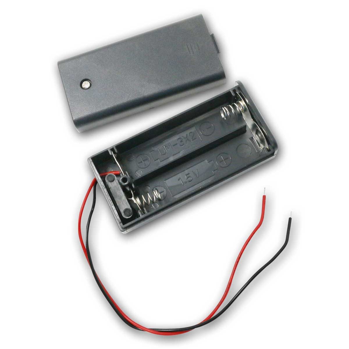 world-trading-net Batteriebox Batteriehalter für 2x Mignon AA Batterien