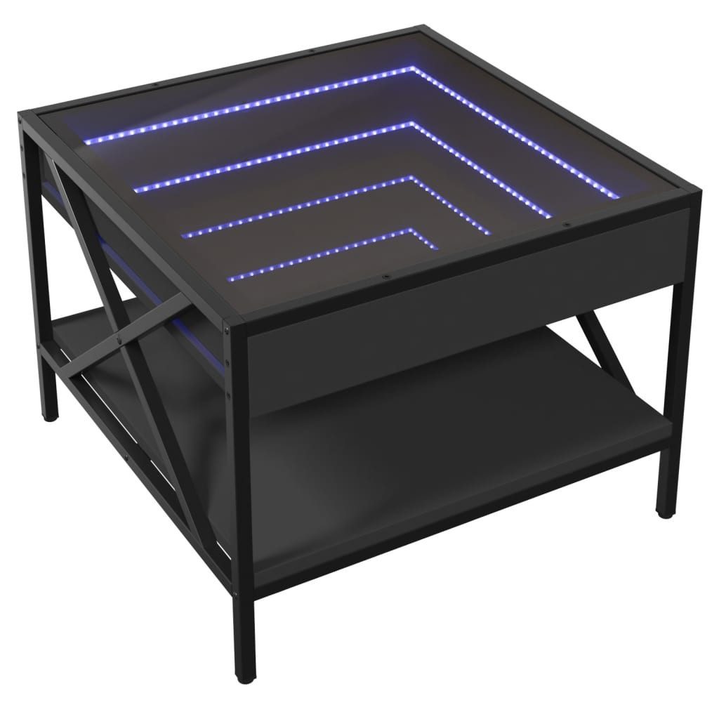 vidaXL Couchtisch Couchtisch mit Infinity-LED Schwarz günstig online kaufen