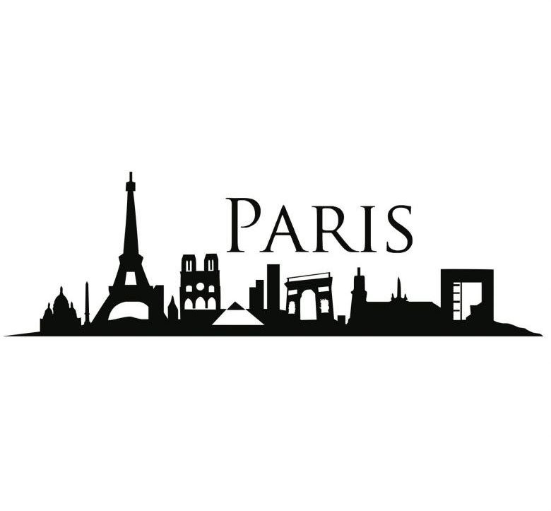 Wall-Art Wandtattoo XXL Stadt Skyline Paris 90cm (1 St)