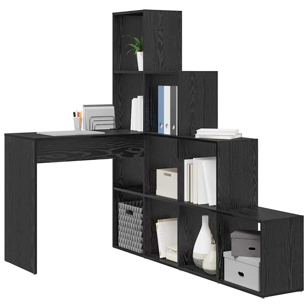 vidaXL Schreibtisch Eckschreibtisch Schwarz Eichen-Optik 101,5 günstig online kaufen