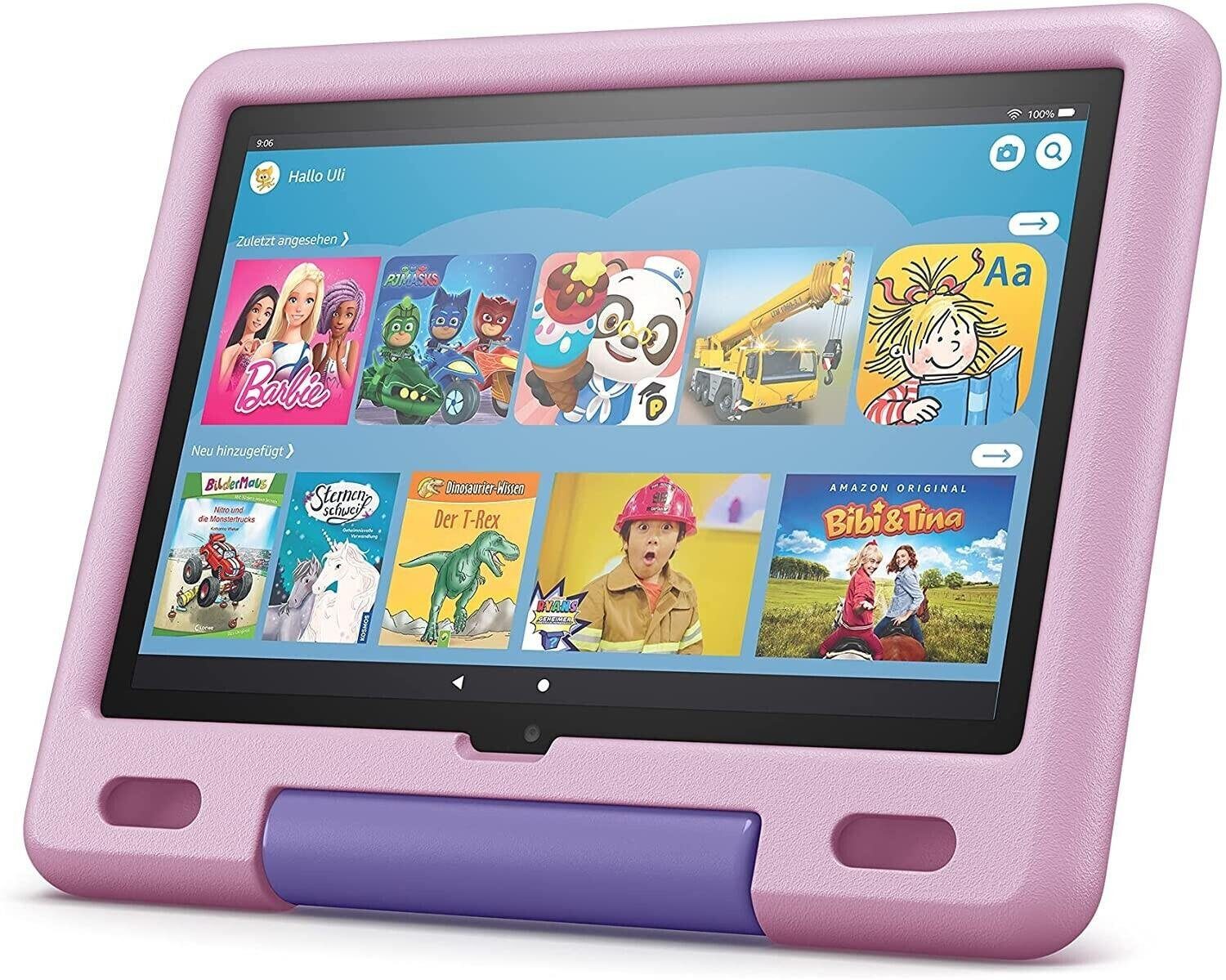 Amazon Fire HD 10 Kids Tablet 2021 Lavendelfarben Tablet (10.1", 32 GB,  Fire OS, nicht zutreffend), ideal für Kinder