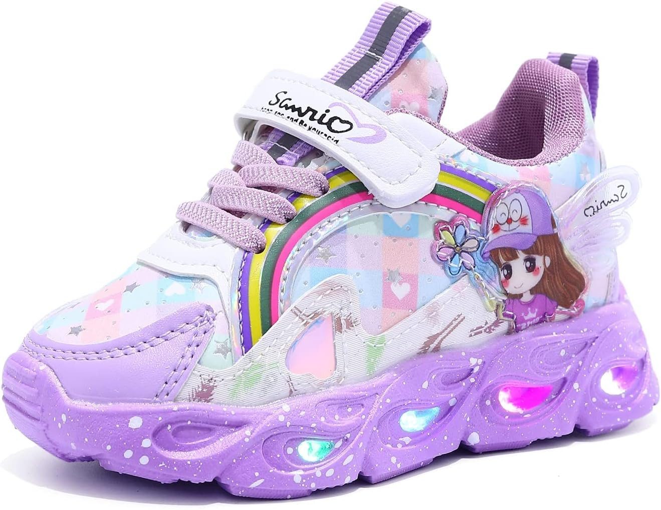 UE Stock Mädchen Prinzessin LED Leuchtschuhe Blinkschuhe Laufschuhe Gr. 30 Lila Sneaker für alle Jahreszeiten: