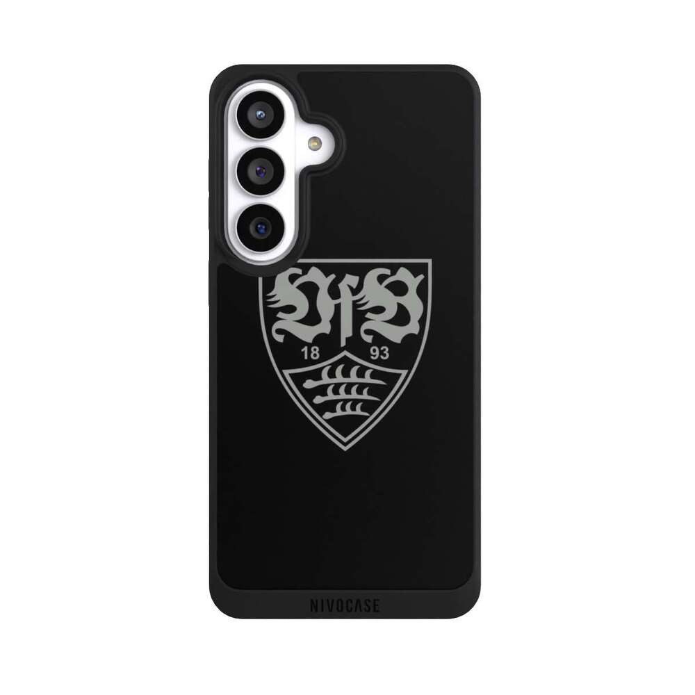NIVOCASE Handyhülle Offizielles Lizenzprodukt VfB Stuttgart Logo VfB Stuttgart schwarz, Samsung Galaxy S26+ Handyhülle Hülle NIVOpure Case Schwarz