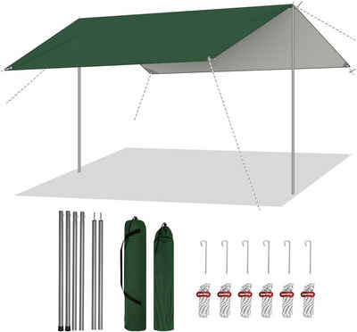 Woltu Tarp-Zelt, (1 tlg), Zeltplane Wasserdicht, Camping Plane Sonnenschutz Ultraleicht
