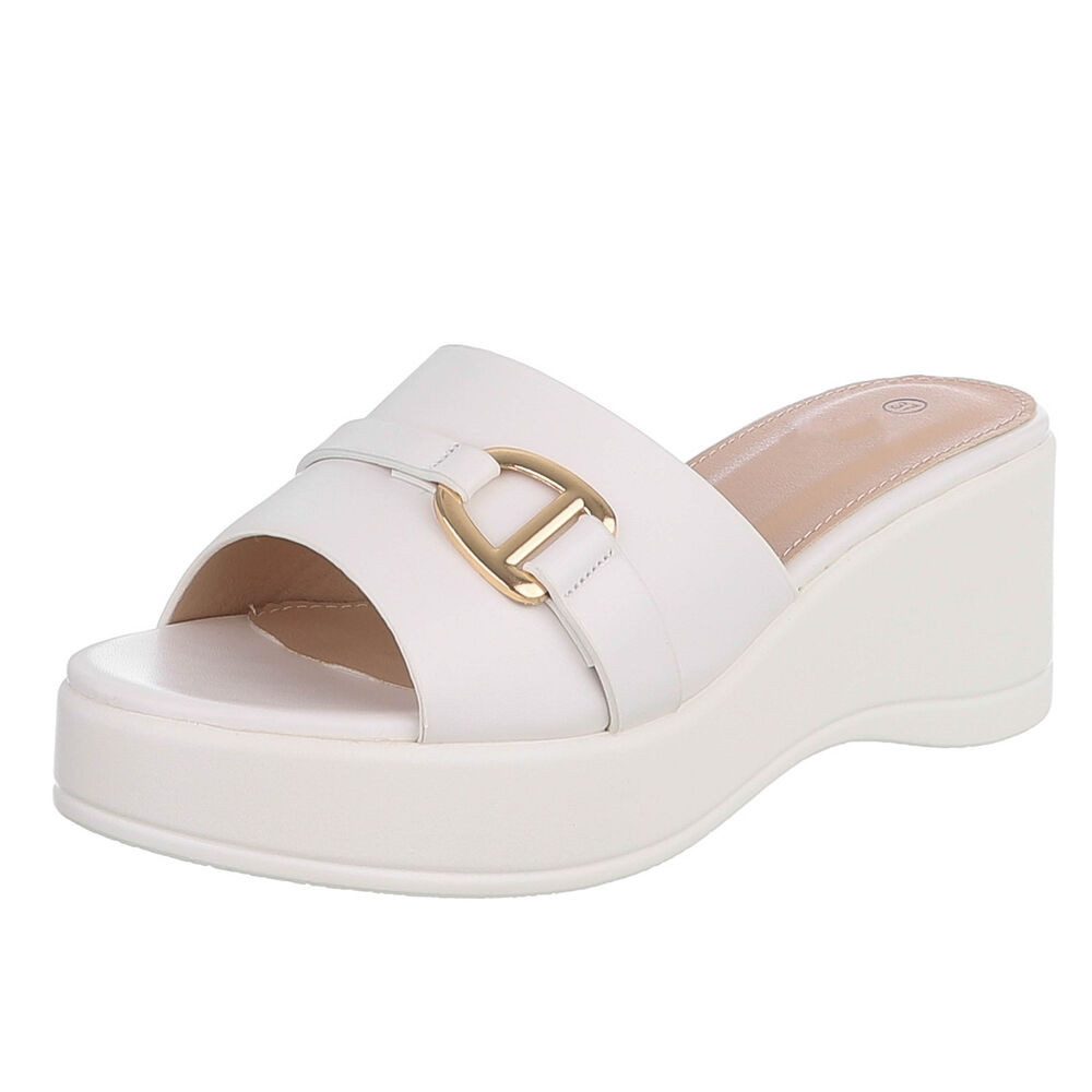 Ital-Design Elegante Sandalen mit Absatz und Schnalle für Damen Plateausand günstig online kaufen