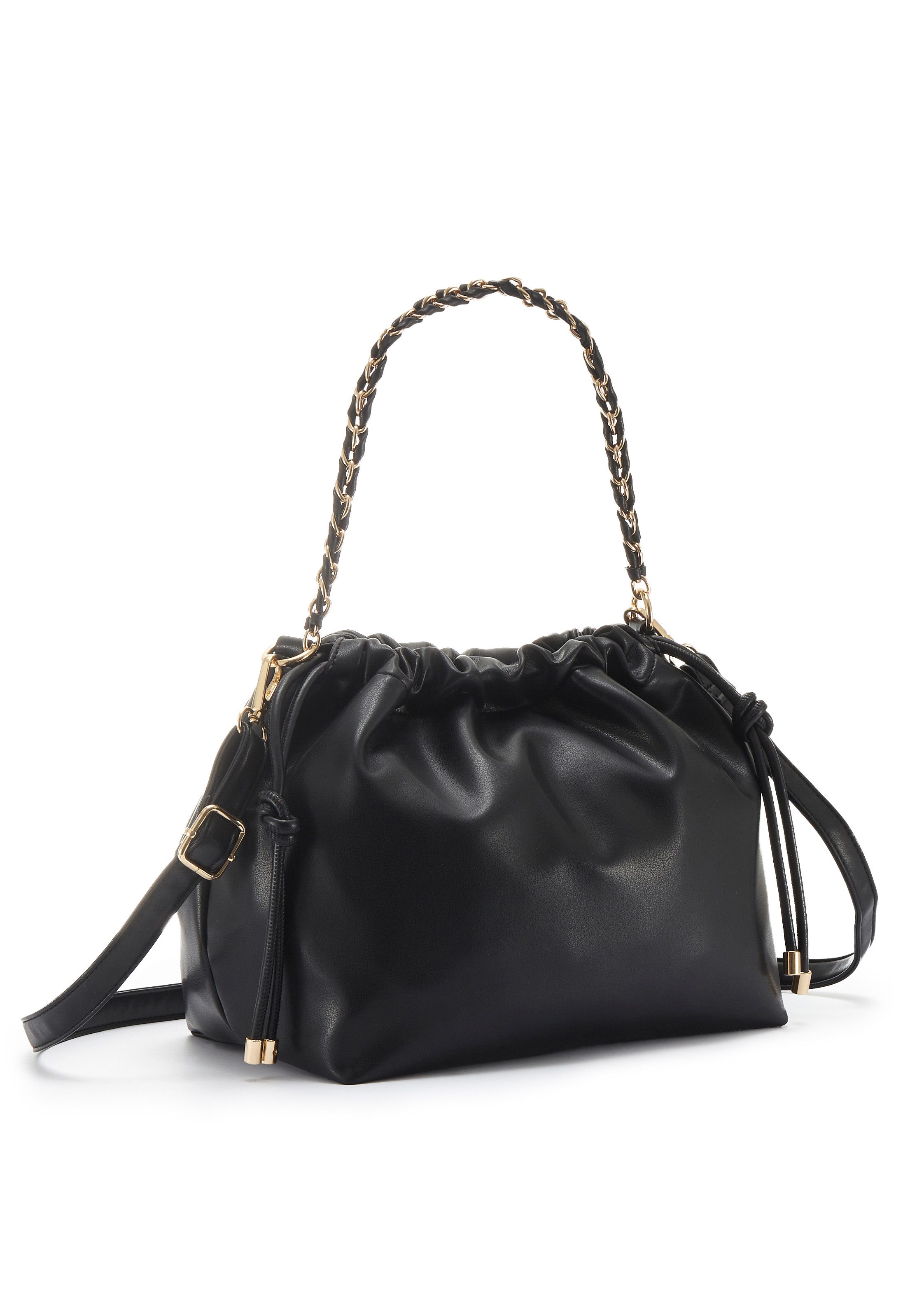 French Connection Handtasche Umhängetasche, Schultertasche, Minibag, Henkeltasche, NEU mit elegantem goldfarbenen Kettenhenkel VEGAN. € 49,99