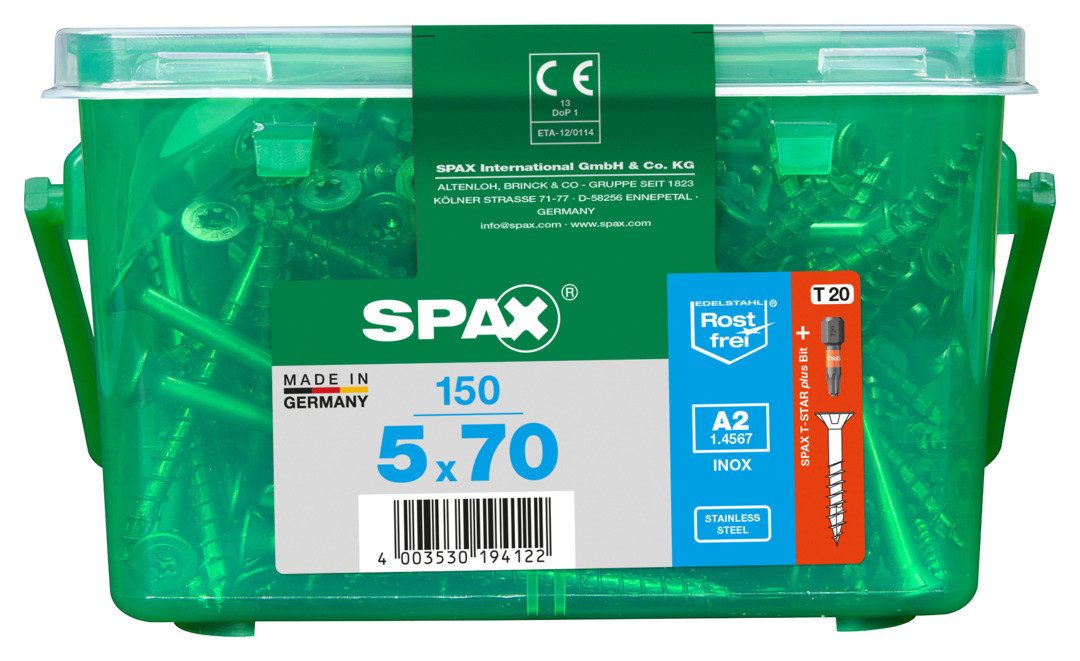 SPAX Holzbauschraube Spax Universalschrauben 5.0 x 70 mm TX 20 - 150