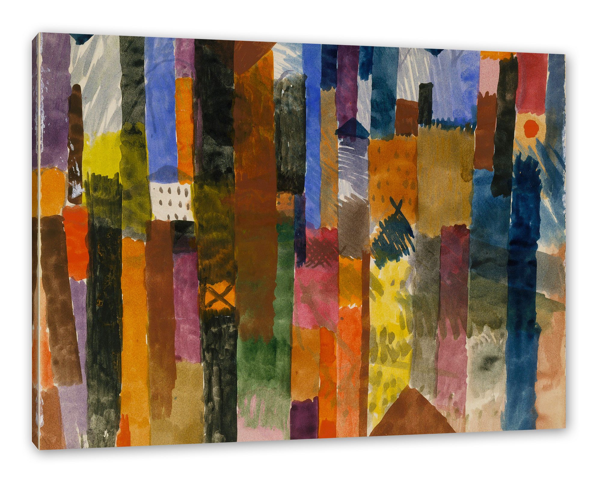 Pixxprint Leinwandbild Paul Klee - Vor der Stadt, Paul Klee - Vor der Stadt (1 St), Leinwandbild fertig bespannt, inkl. Zackenaufhänger
