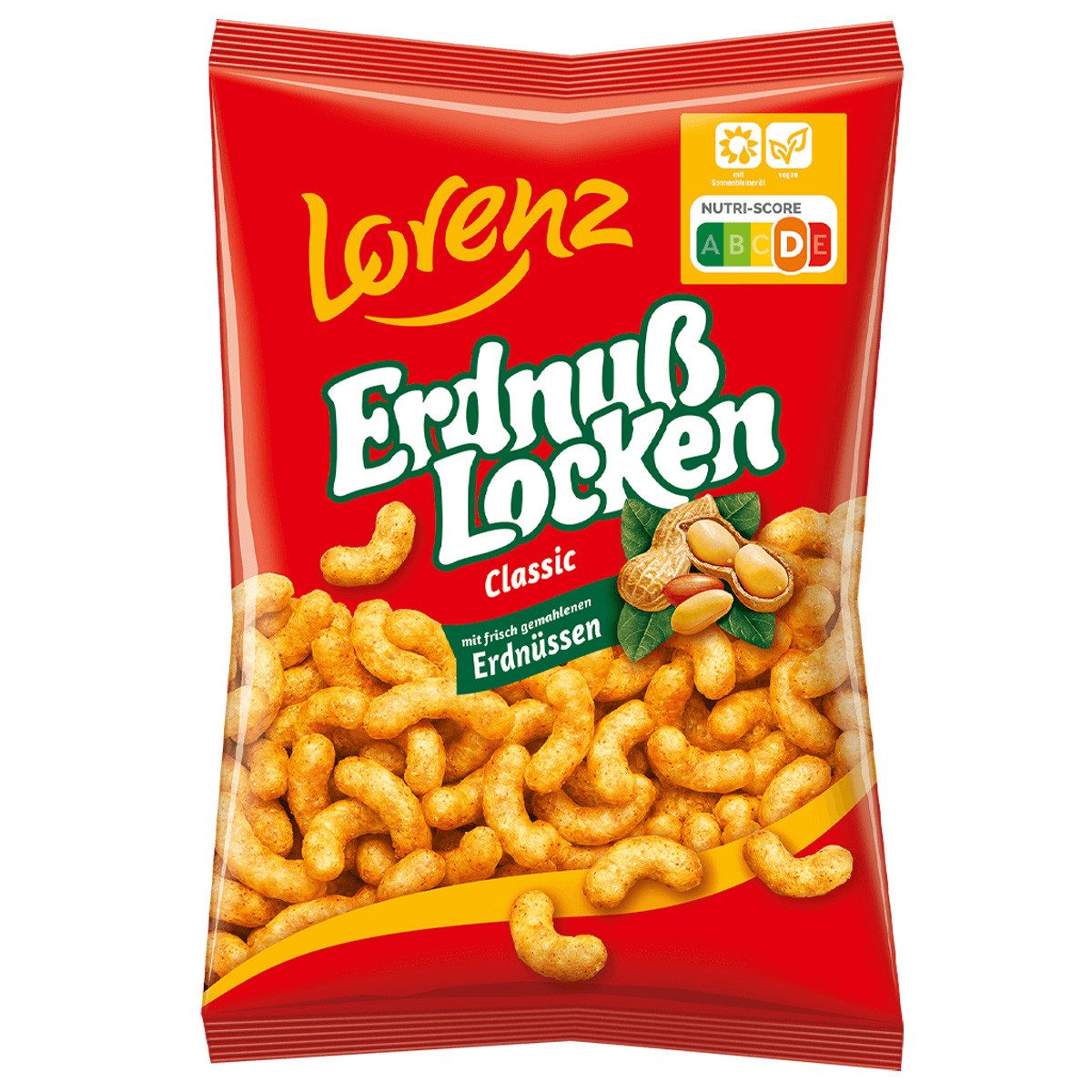 LORENZ Knabberei, Lorenz Erdnuss Locken Classic Mais Snack mit gemahlenen Erdnüssen 30g