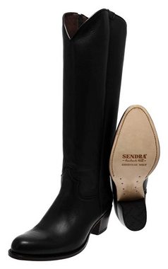 Sendra Boots 17384 Schwarz Stiefel Rahmengenähte Damen Lederstiefel