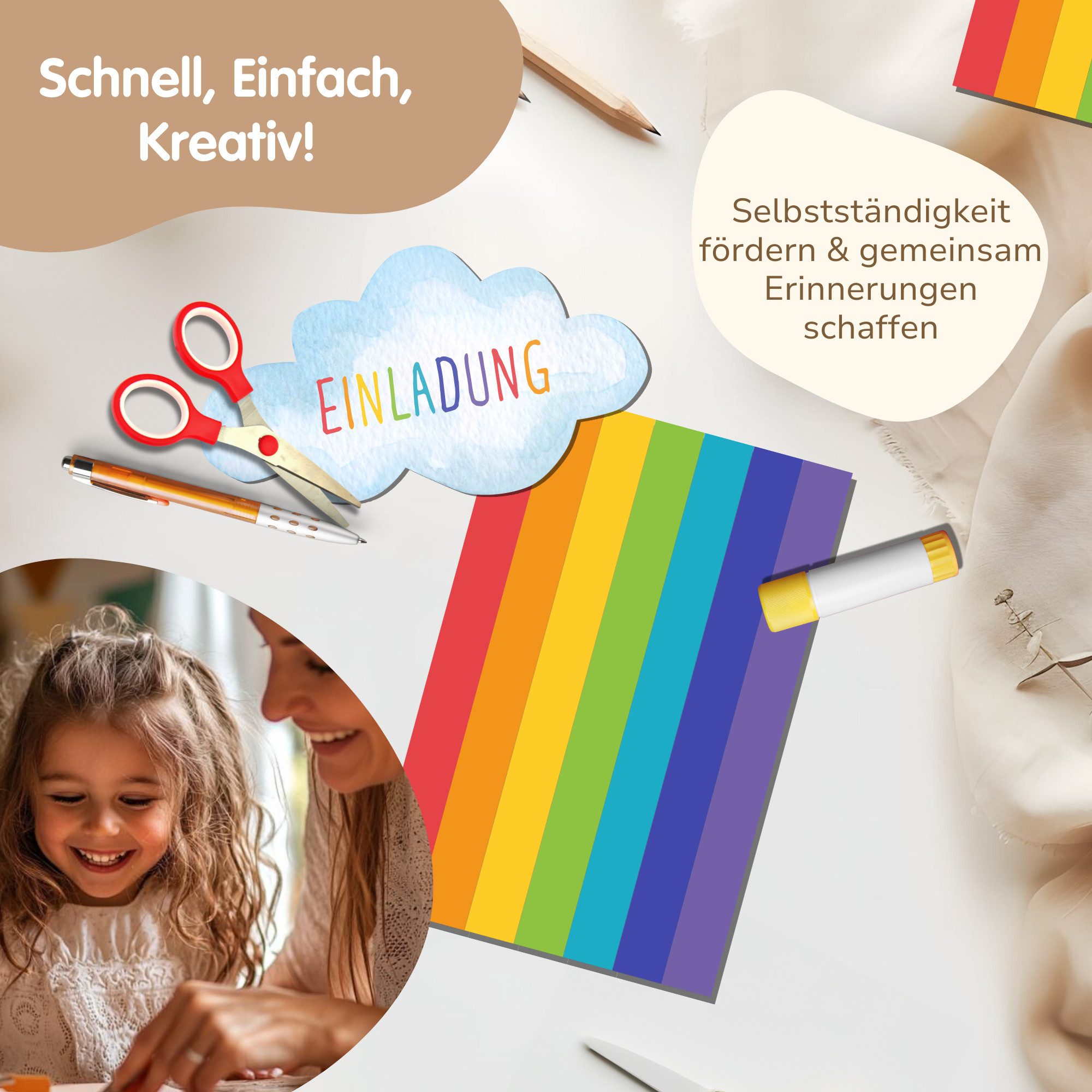 MeinBaby123® Einladungskarten zum selber Basteln, Einladungskarten Kindergeburtstag, Kindergeburtstag Einladungskarten DIY, Einladung Kindergeburtstag