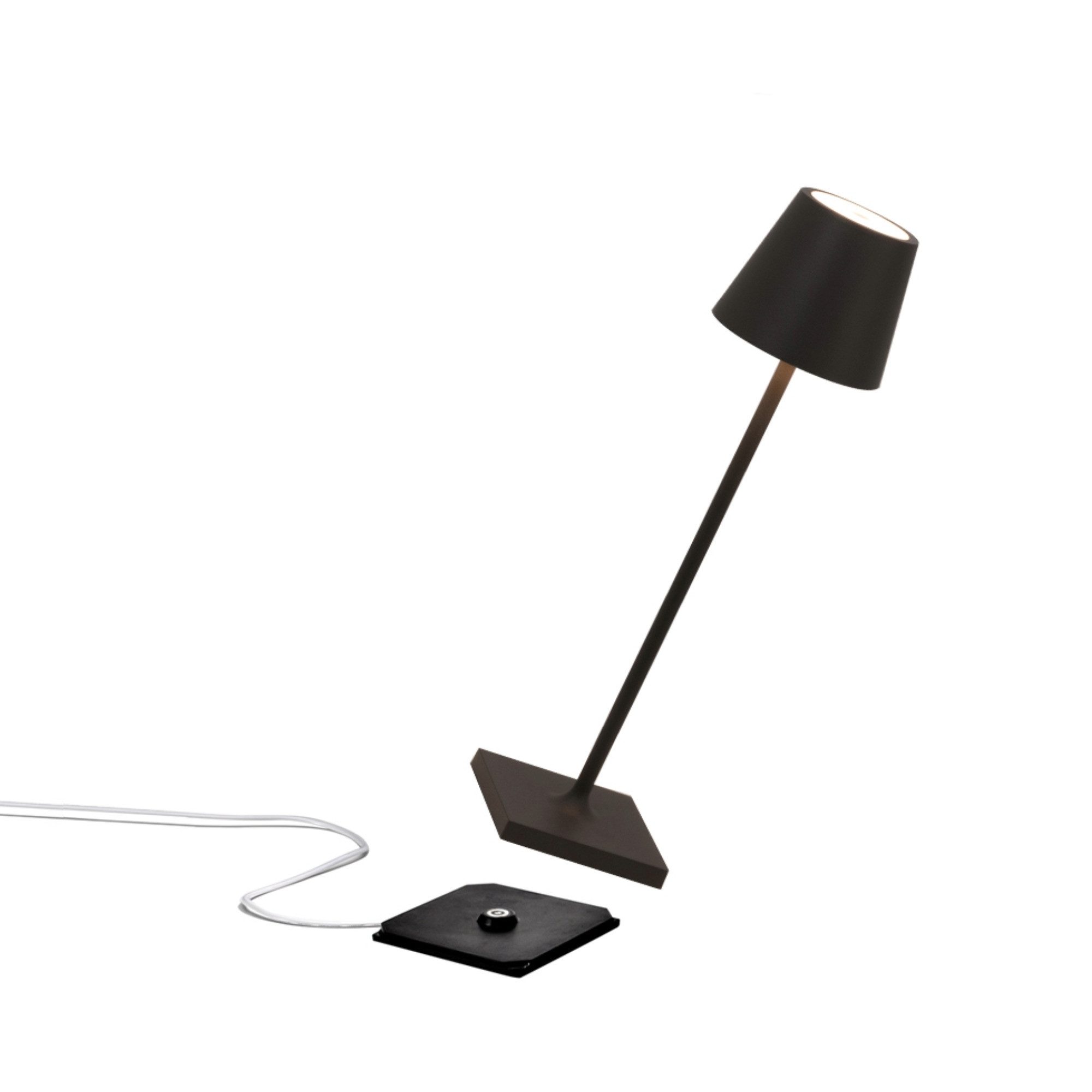 Zafferano Tischleuchte Zafferano Akkuleuchte Poldina Pro Micro 27,5 cm Schwarz