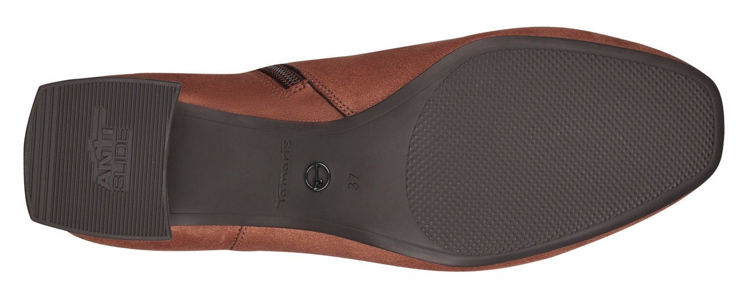 Tamaris Stiefelette mit ANTIslide-Ausstattung cognac