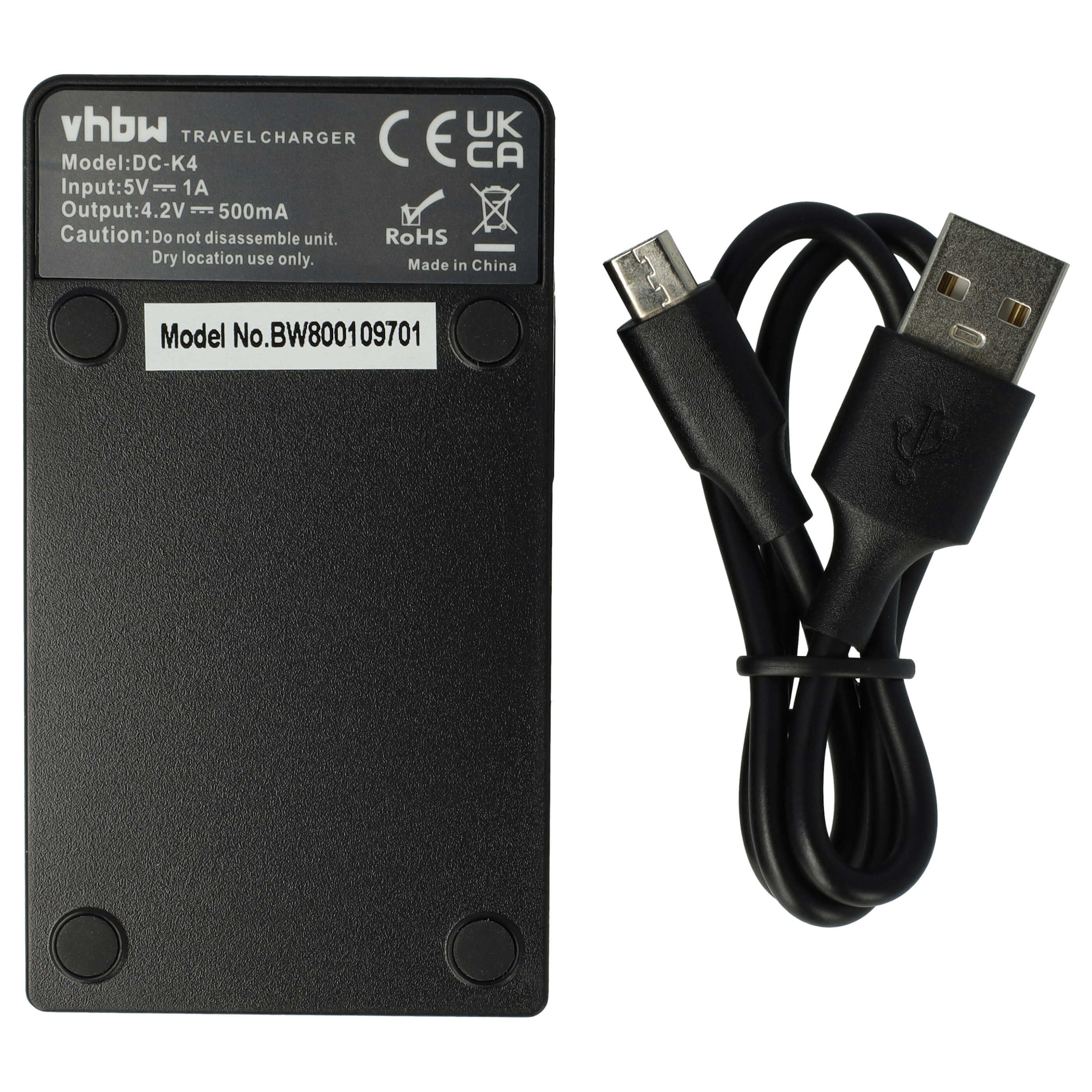 vhbw passend für Samsung WB550, WB600, WB500, WB5500, WB5000, WB350F, WB352 Kamera-Ladegerät (Ladestation zum Laden eines Akkus an jeder USB-Buchse z.B. am PC) – Bild 2 von 5