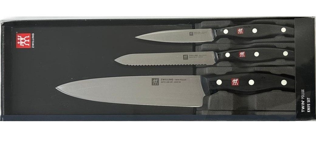Zwilling Fleischmesser Twin Pollux Messer-Set 3-teilig Küchenhelfer, schwarz (30751-300) – Bild 2 von 3