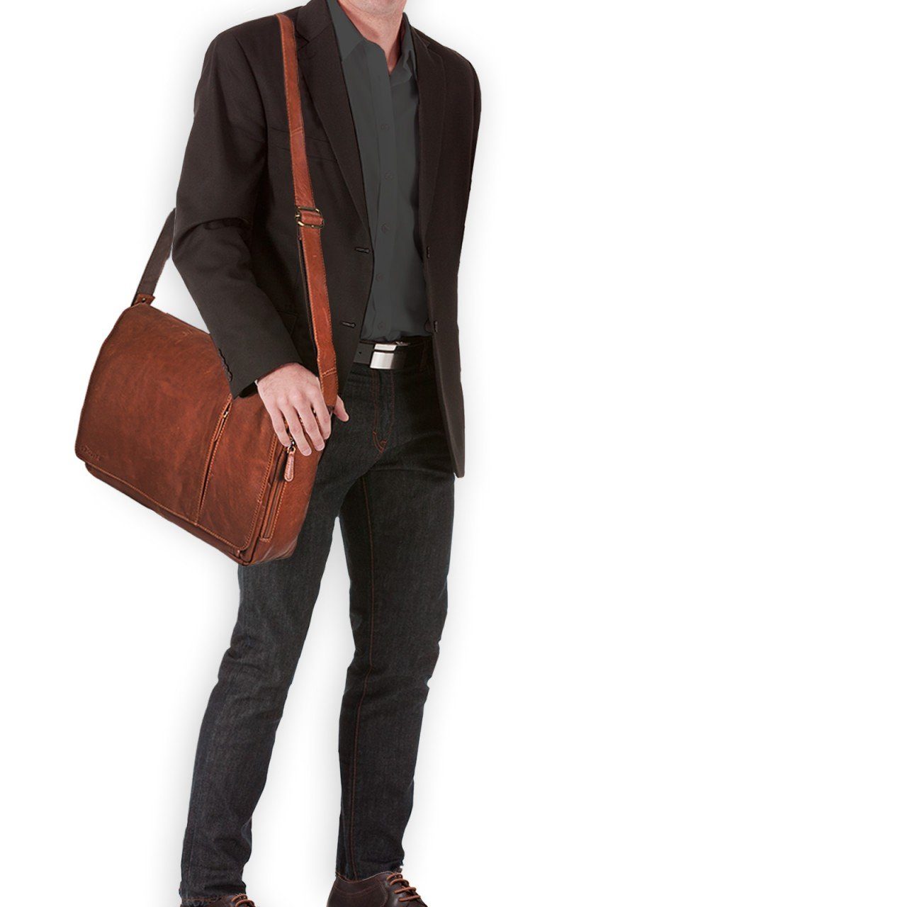 STILORD Laptoptasche "Elias" Echtleder Herren Umhängetasche 15,6 Zoll Busin günstig online kaufen