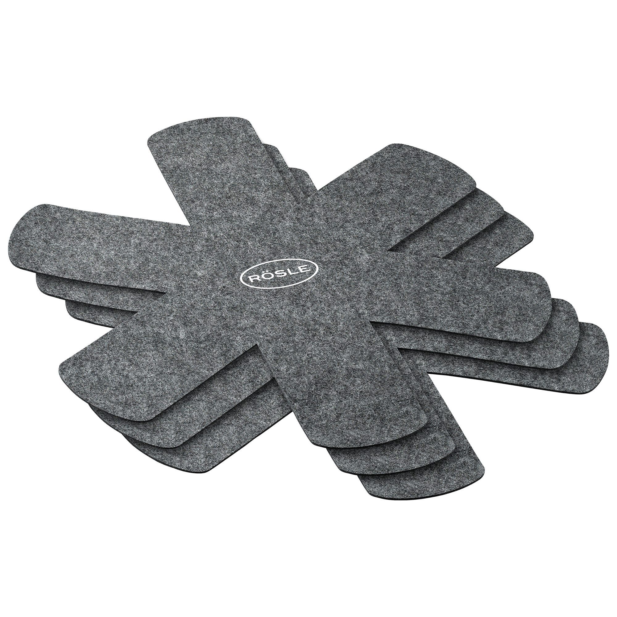 RÖSLE Bratpfanne Rösle Pfannenschutz 3er Set aus Polyester-Filz