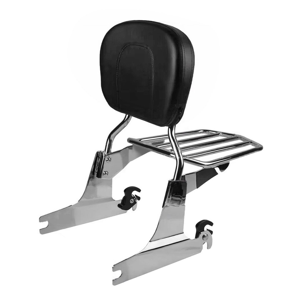 Craftride Halter Sissy Bar für Harley Fat Boy 07-17 + Gepäckträger SB10 chrom