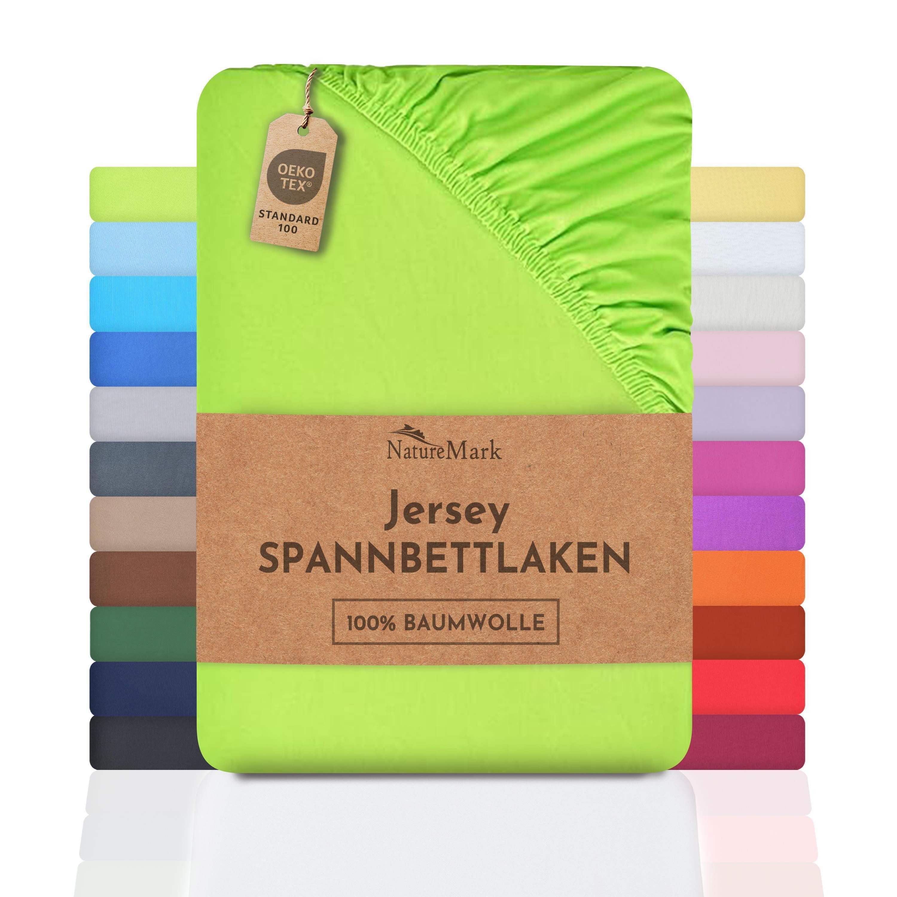 NatureMark Spannbettlaken Jersey Basic Spannbetttuch, 100% günstig online kaufen