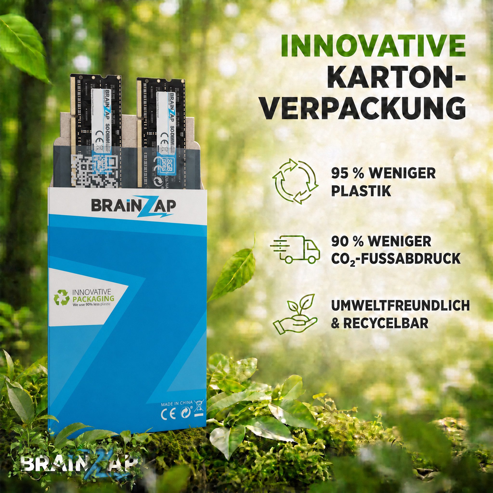 BRAINZAP 16GB (2x 8GB) RAM PC3-12800S SO-DIMM Laptop-Arbeitsspeicher (1600 MHz, CL11, 2Rx8, Non-ECC, Unbuffered, für Notebooks - Intel und) – Bild 5 von 5