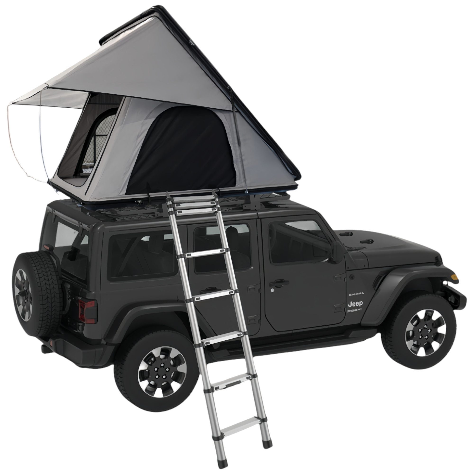 Swiss Outdoor Dachzelt ROOFI-1B, Personen: 2 (Set), Teleskopleiter, praktische Taschen zur Aufbewahrung von Zubehör
