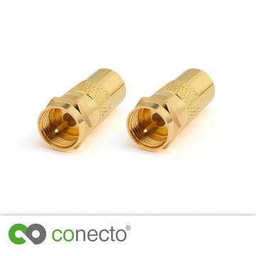 conecto conecto Antennen-Adapter, F-Stecker auf IEC-Buchse, Adapter zum Verbin SAT-Kabel