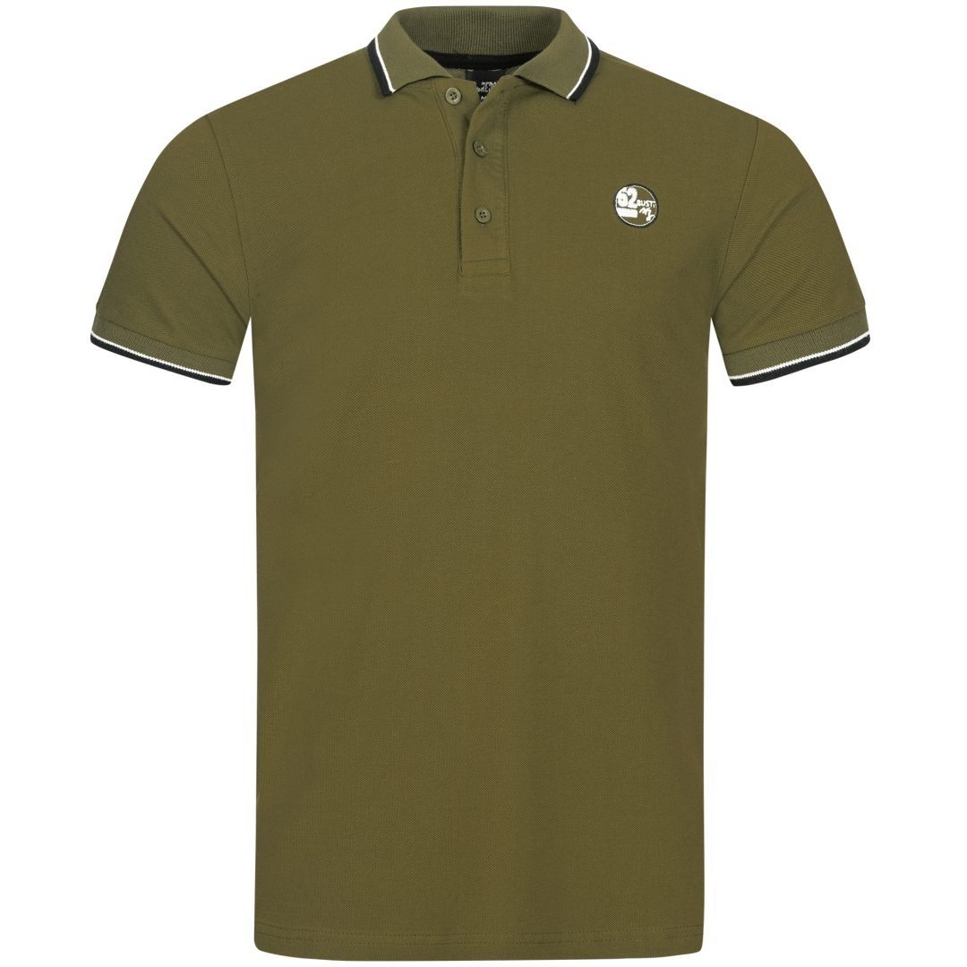 Freizeit (Shirt Casual OneRedox Polo Kurzarmshirt Tee, Fitness P14ST 1403 1-tlg) T-Shirt Khaki