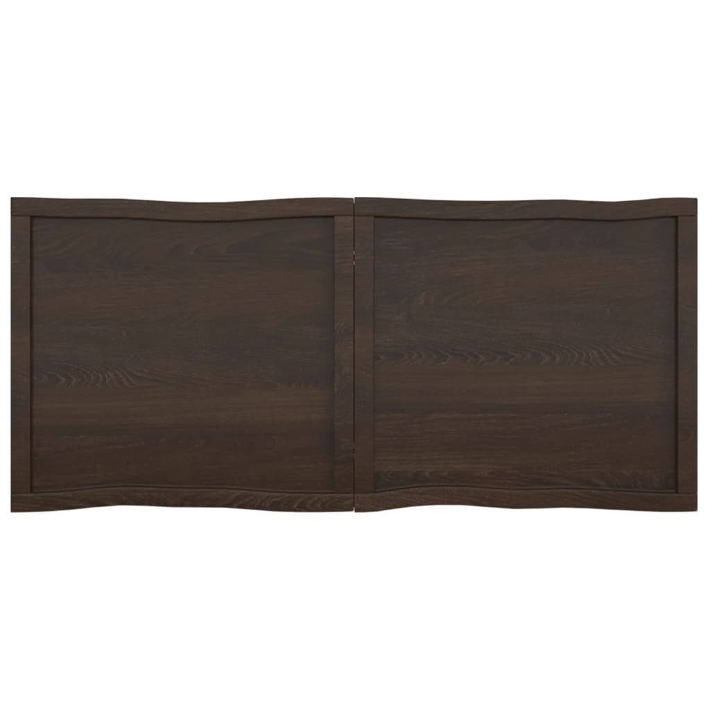 furnicato cm Massivholz St) 140x60x(2-6) (1 Baumkante Behandelt Tischplatte