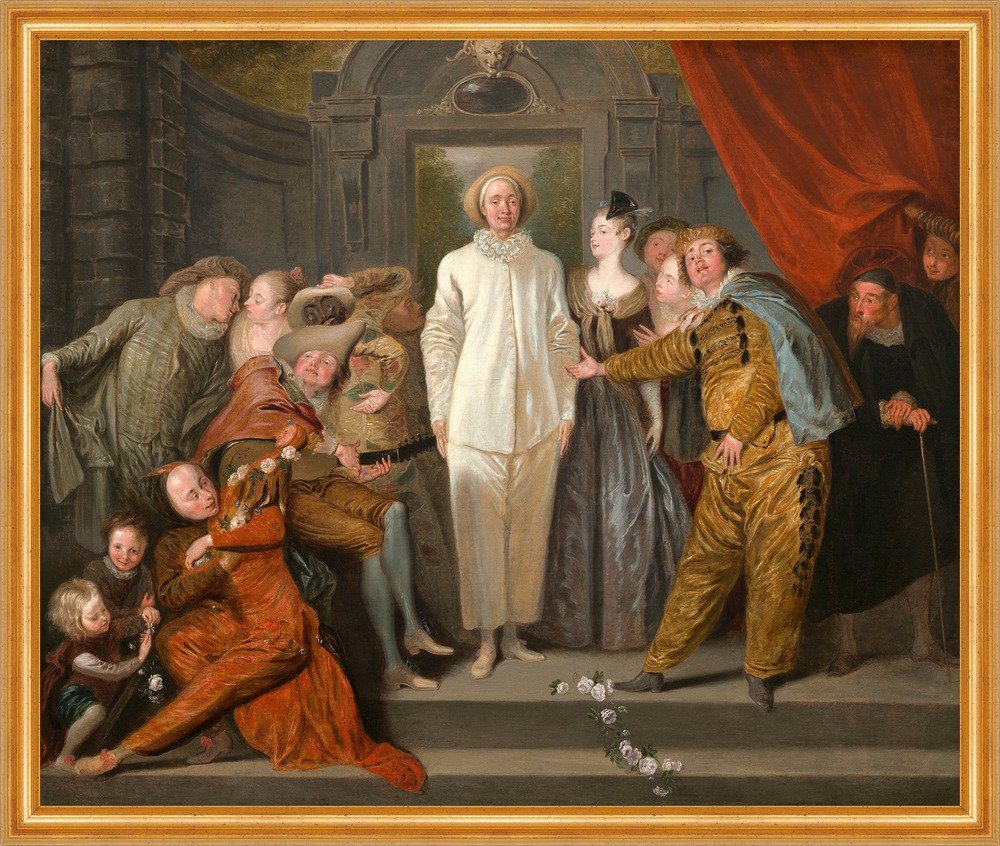 Kunstdruck The Italian Comedians Antoine Watteau Narren Clowns Theater B A2 00589