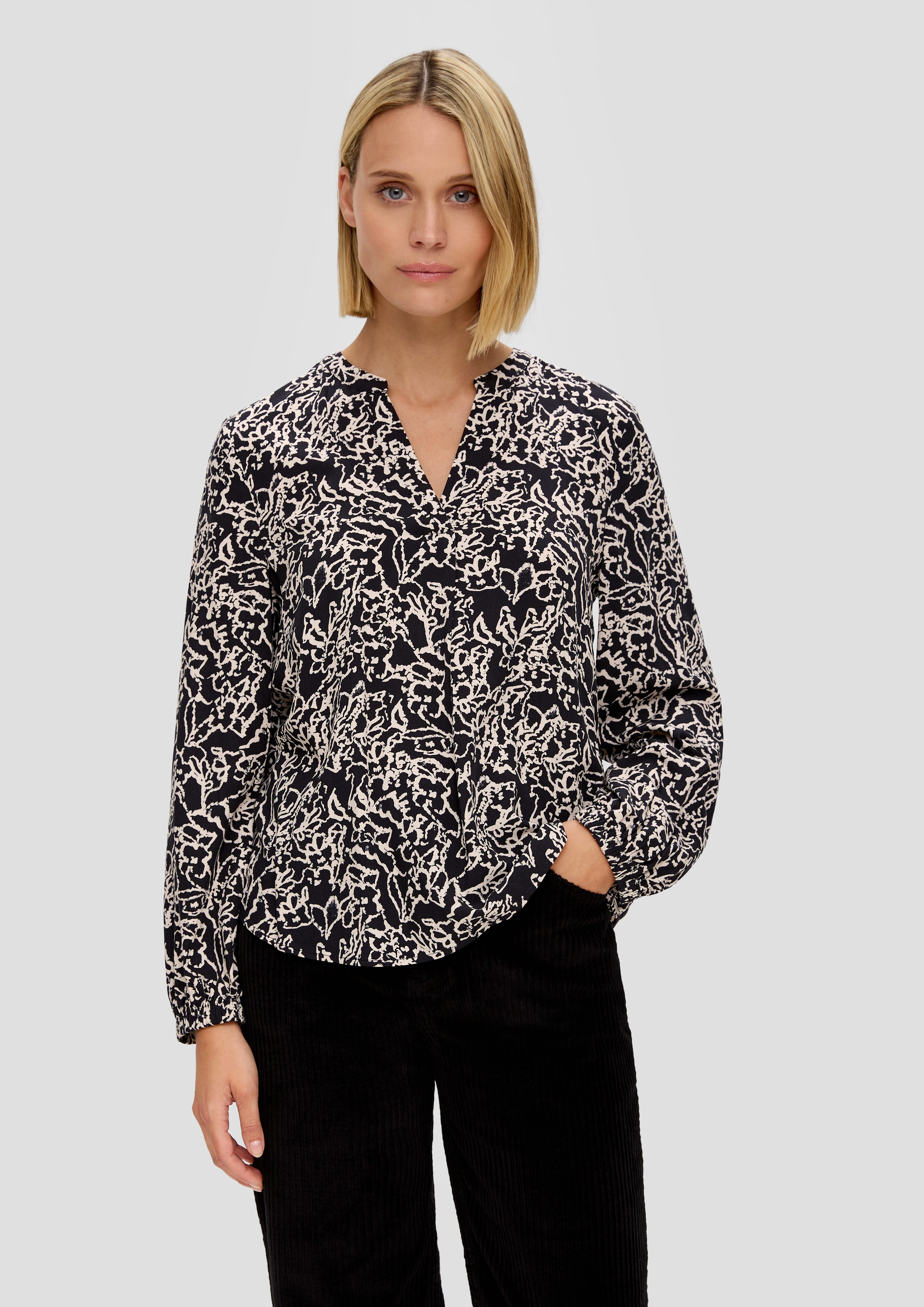Langarmbluse Bluse aus Viskose