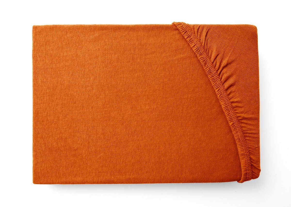 Hometex Premium Textiles Spannbettlaken Jersey Spannbettlaken 100% Baumwolle, Jersey, Gummizug: Rundumgummizug, Premium-Jersey Matratzenhöhe bis 23 cm
