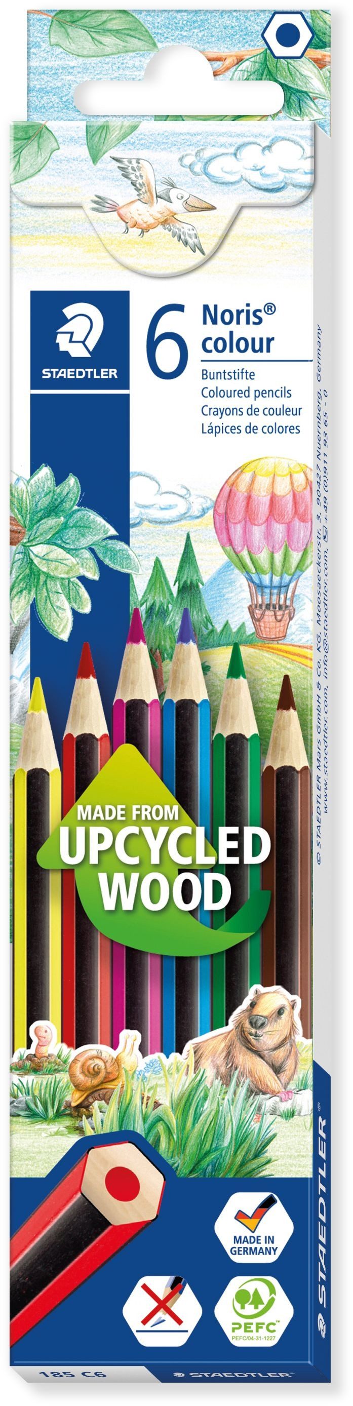 STAEDTLER Buntstift Farbstift Noris colour Kartonetui VE=6 Farben