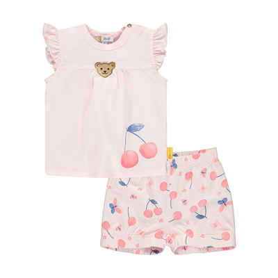Steiff Collection Neugeborenen-Geschenkset Steiff Baby Set Shorts und Shirt rosa pink Kirsche