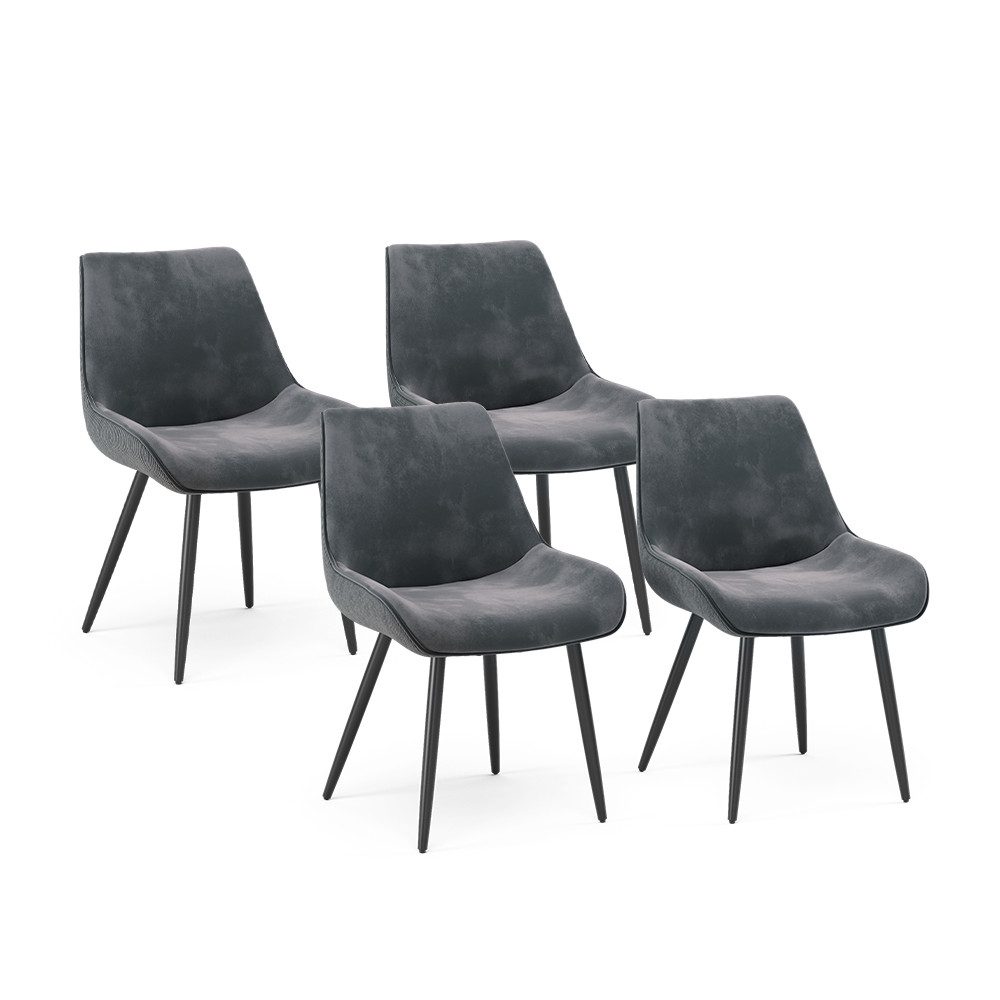 Vicco Esszimmerstuhl Eleganza, Anthrazit, 4er Set günstig online kaufen