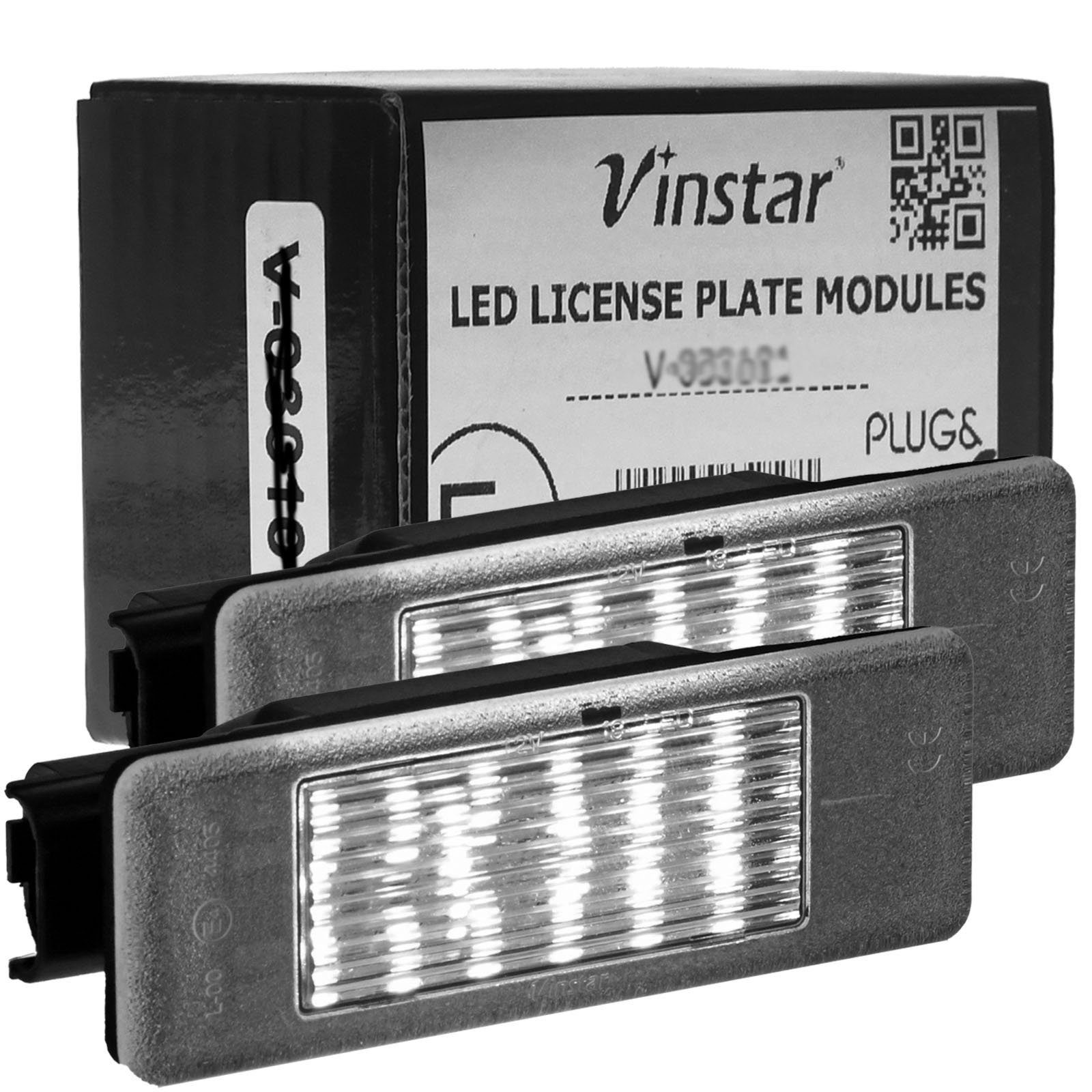 Vinstar KFZ-Ersatzleuchte LED Kennzeichenbeleuchtung E-geprüft für NISSAN, NISSAN Navara ab 04 Juke F15 Note Pathfinder