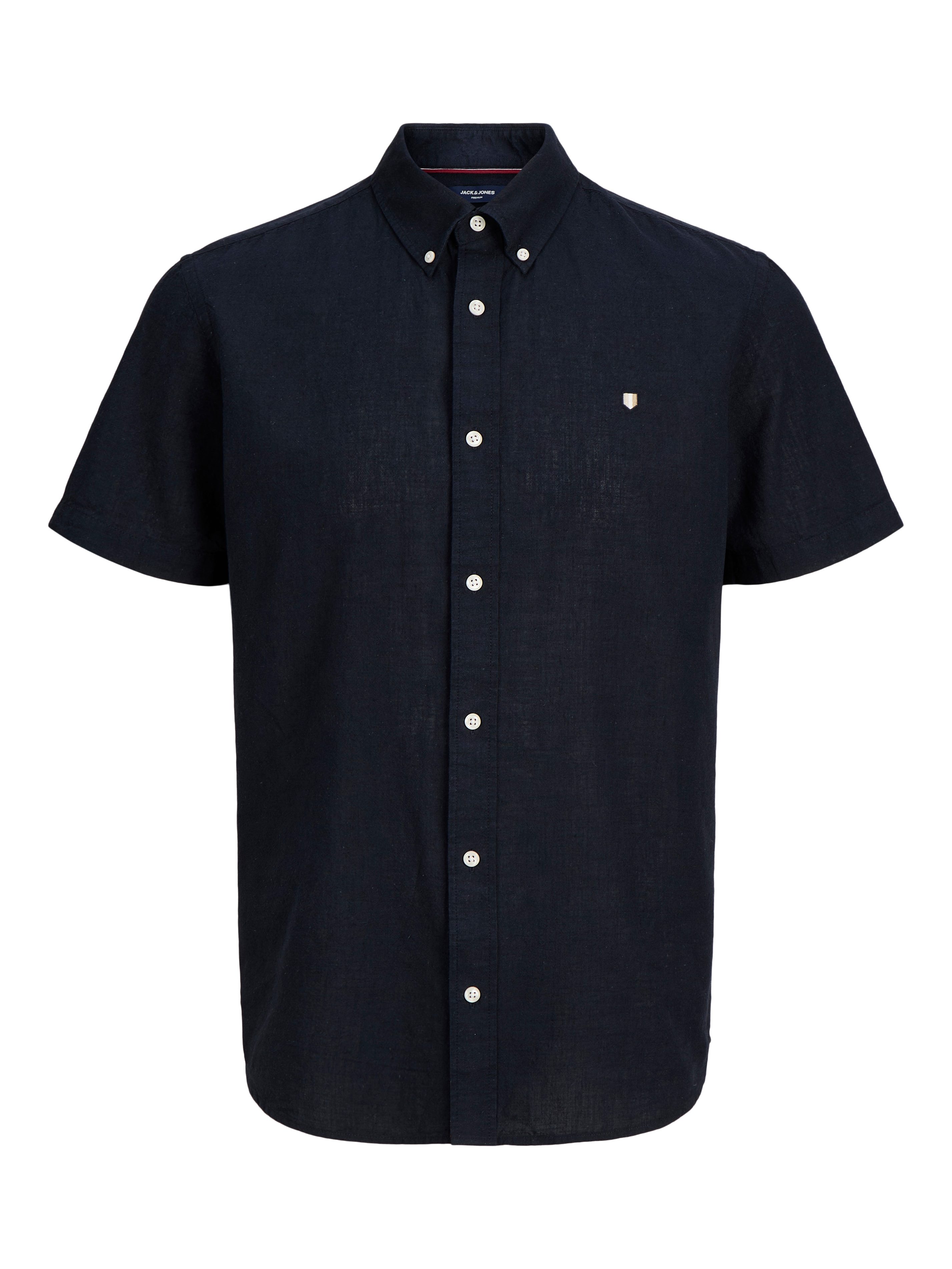 Jack & Jones Kurzarmhemd JPRBLUSUMMER LIN. BL. SHIELD SS SHIRT SN mit Stickerei