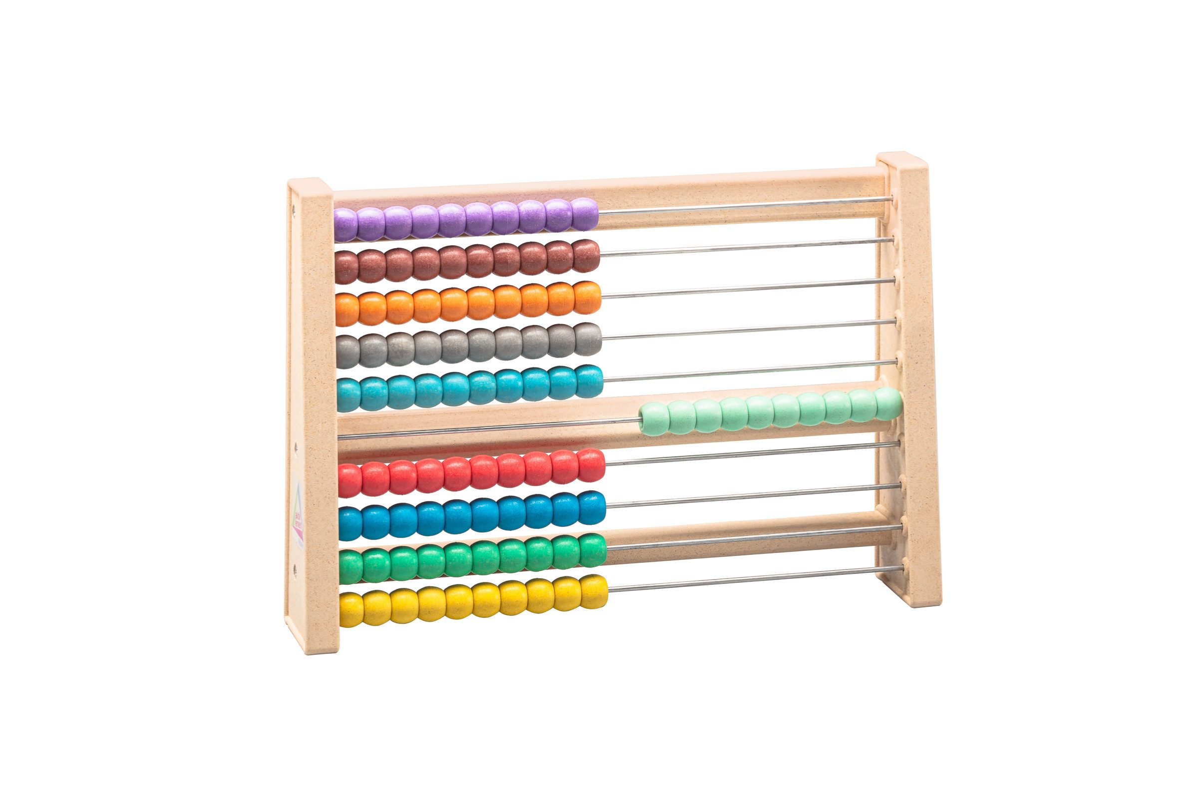 Wissner® aktiv lernen Lernspielzeug Rechenrahmen 100er Zahlenraum,  RE-Wood® Abakus Rechenschieber, RE-Plastic®