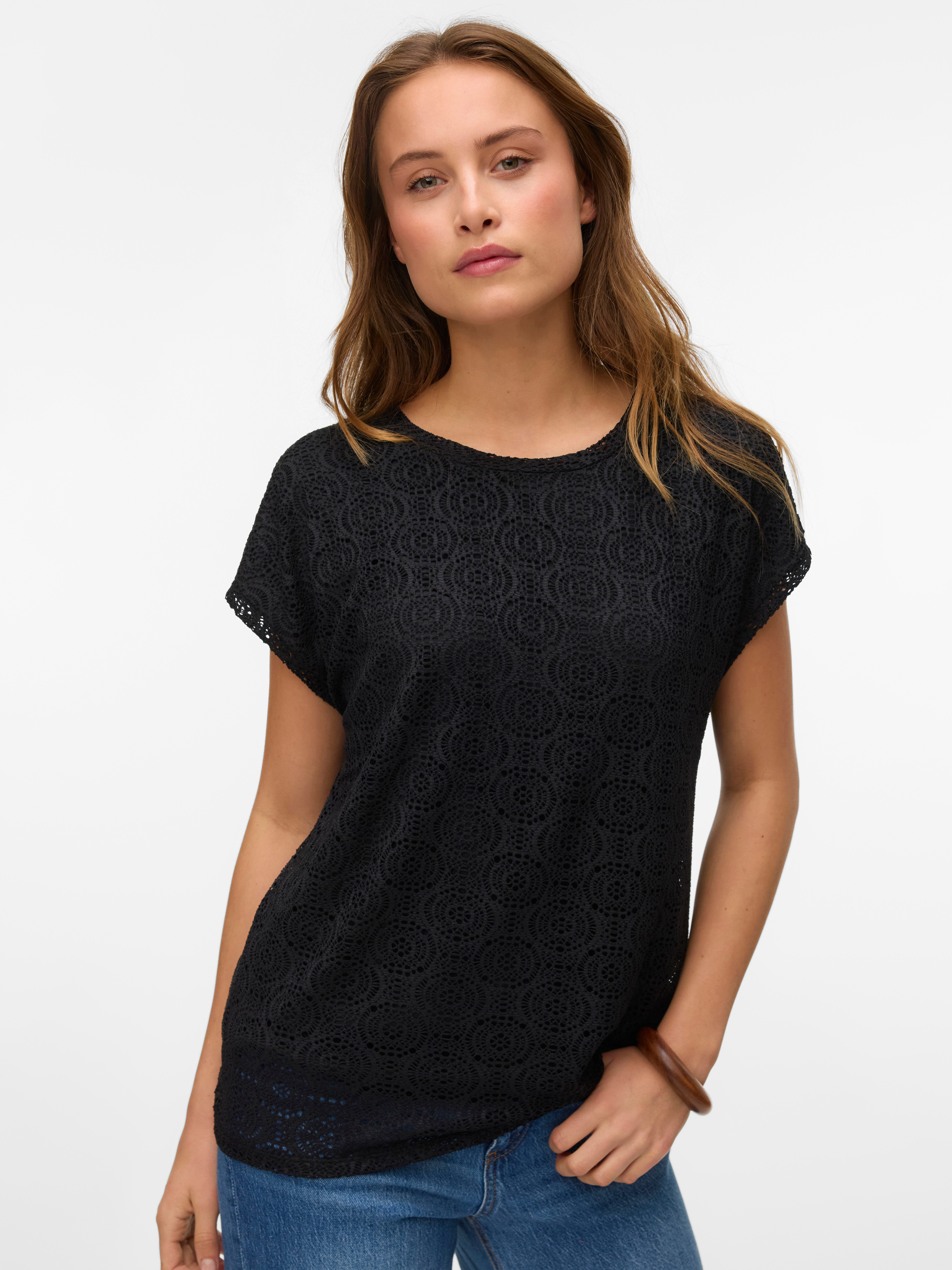 Vero Moda T-Shirt VMMAYA AVA SS TOP JRS VO Materialmix, regular fit günstig online kaufen