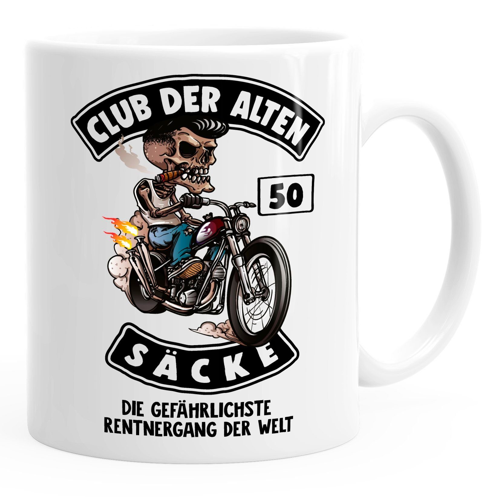 Tasse Kaffee-Tasse Club der alten Säcke Geschenk-Tüte Club der alten Säcke für Ältere Geburtstag Männer Moonworks®