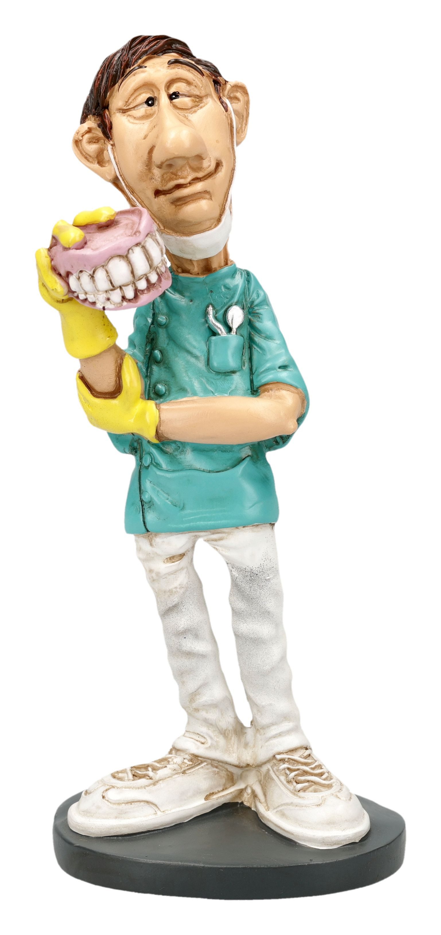Figuren Shop GmbH Dekofigur Zahnarzt Figur – Lustige Arzt Statue Warren Stratford 13 cm Dekofigur