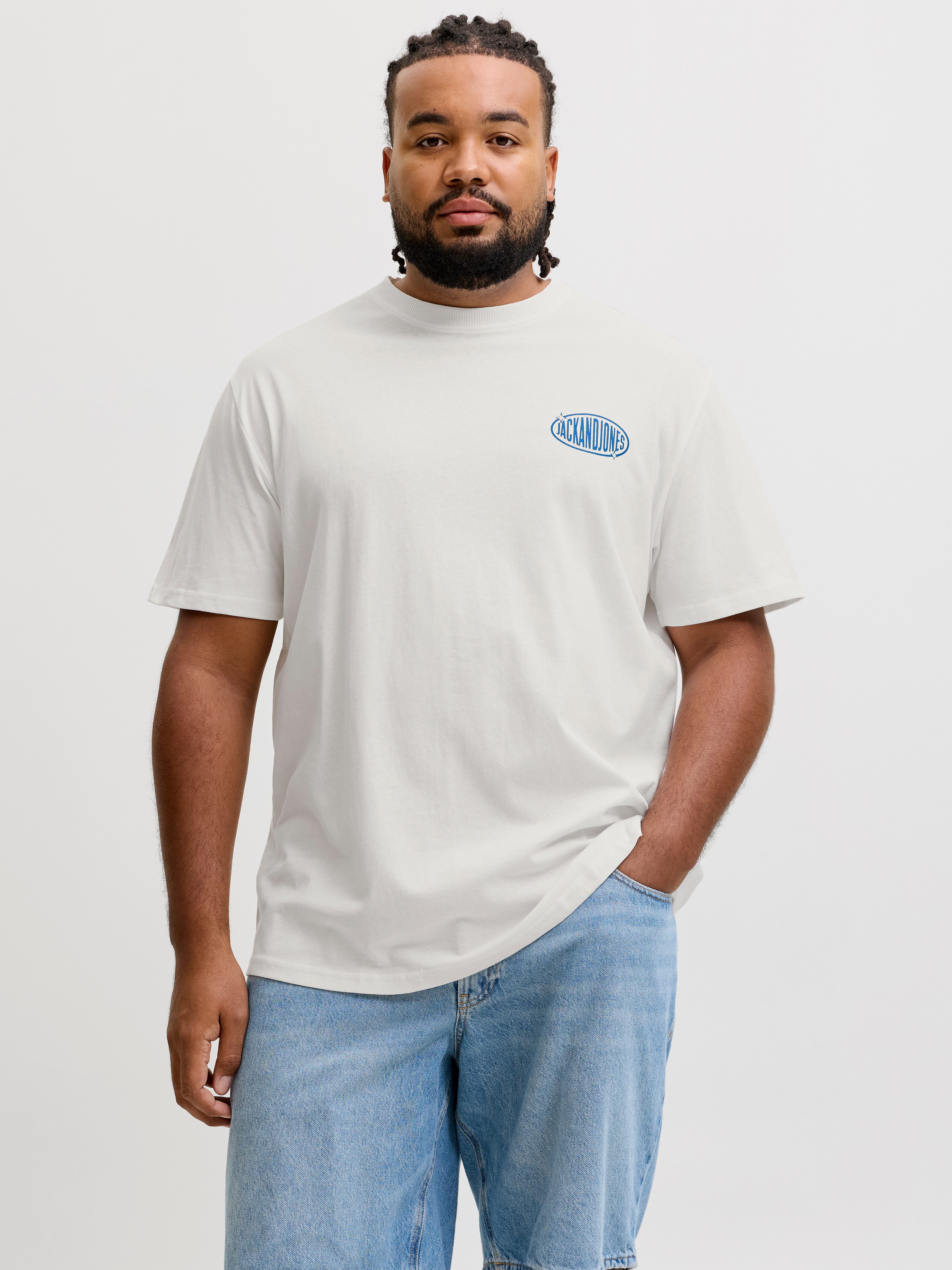 Jack & Jones PlusSize T-Shirt JJLEGACY TEE SS CREW NECK PLS Baumwolle, locker geschnitten
