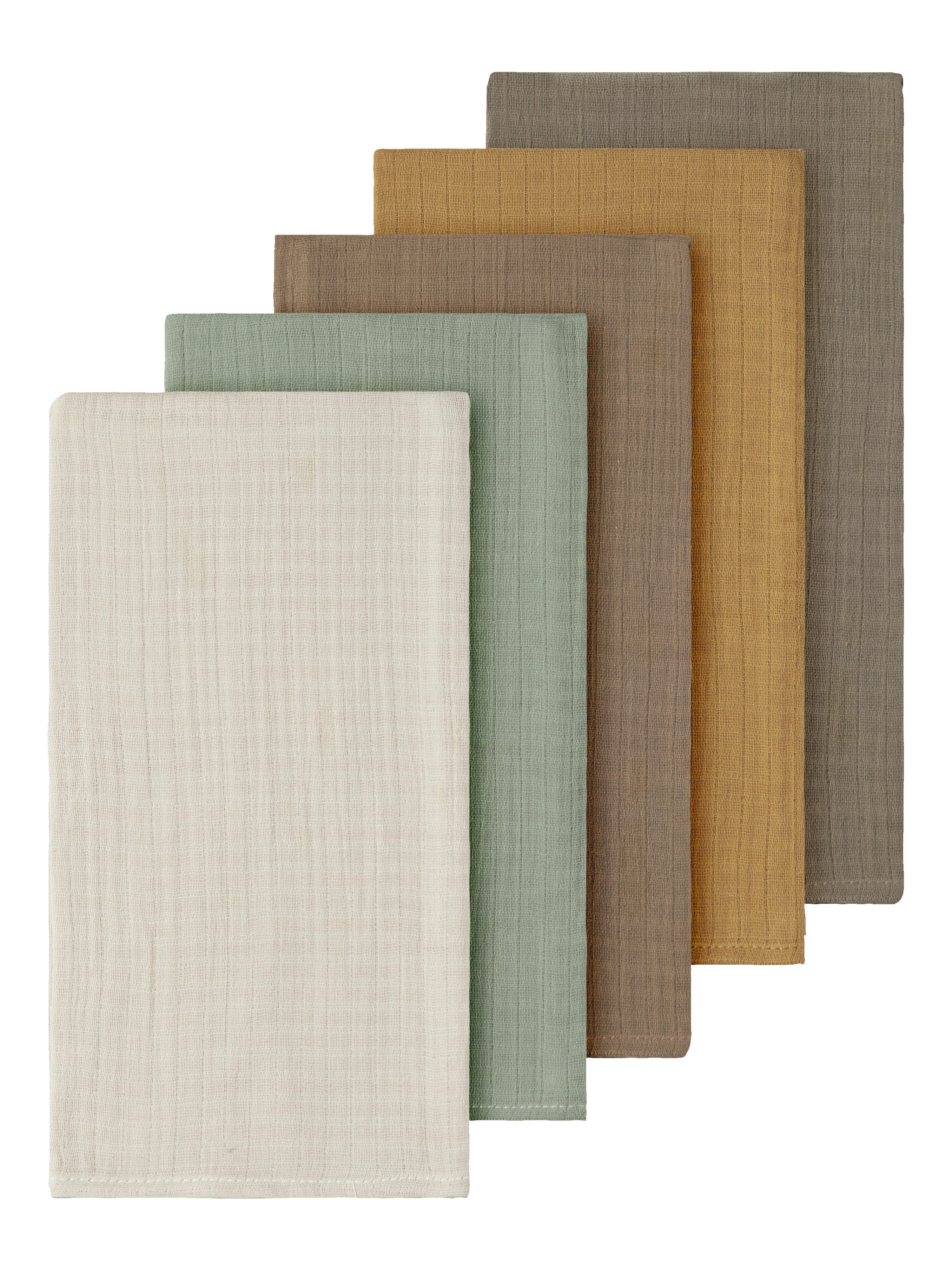 Name It Multifunktionstuch NBNOHAPPY 5P NAPPIES LNOOS, (5-St), Baumwolle, Spucktuch