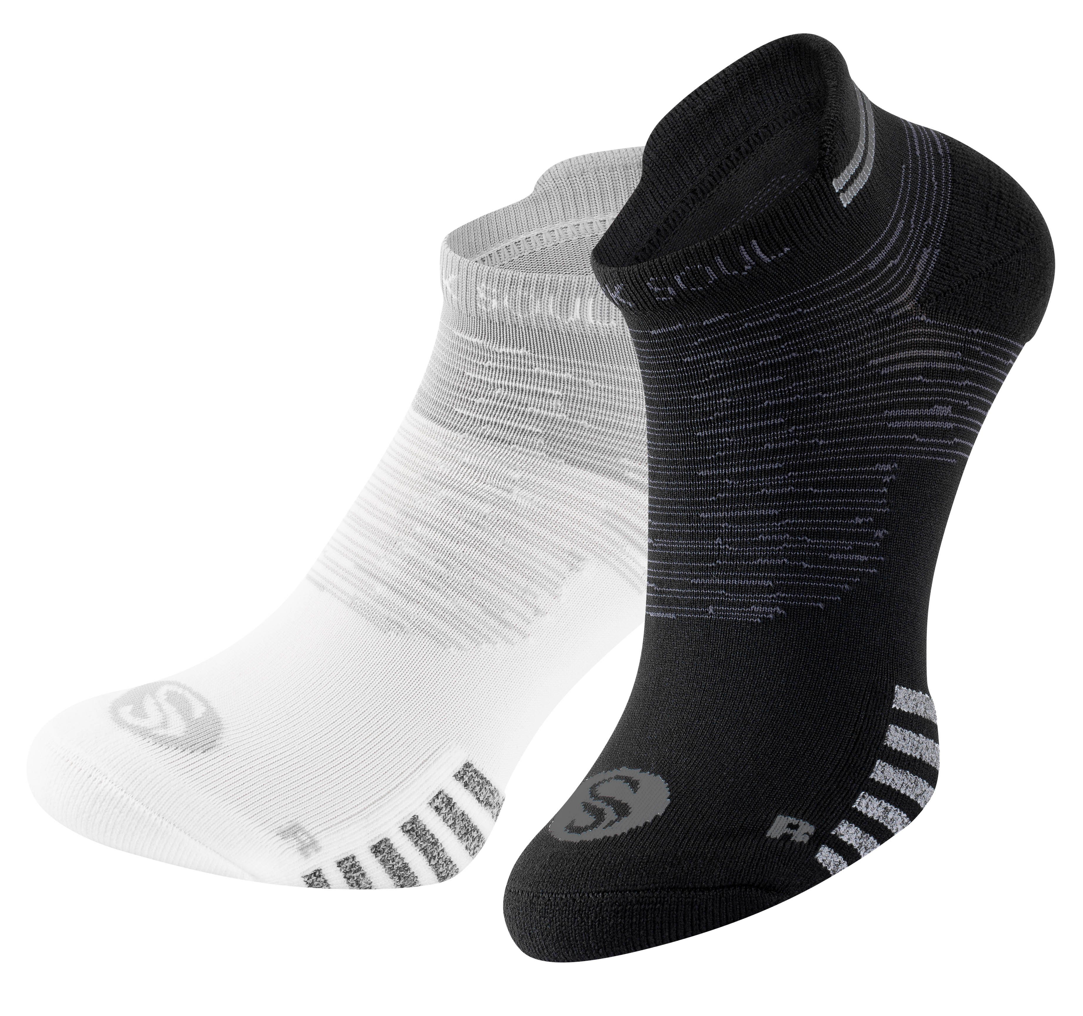 Stark Soul® Sneakersocken Sport-Sneaker, kurze Sportsocken mit "Ultra Pro" - Fersenschutz Schwarz/Weiss