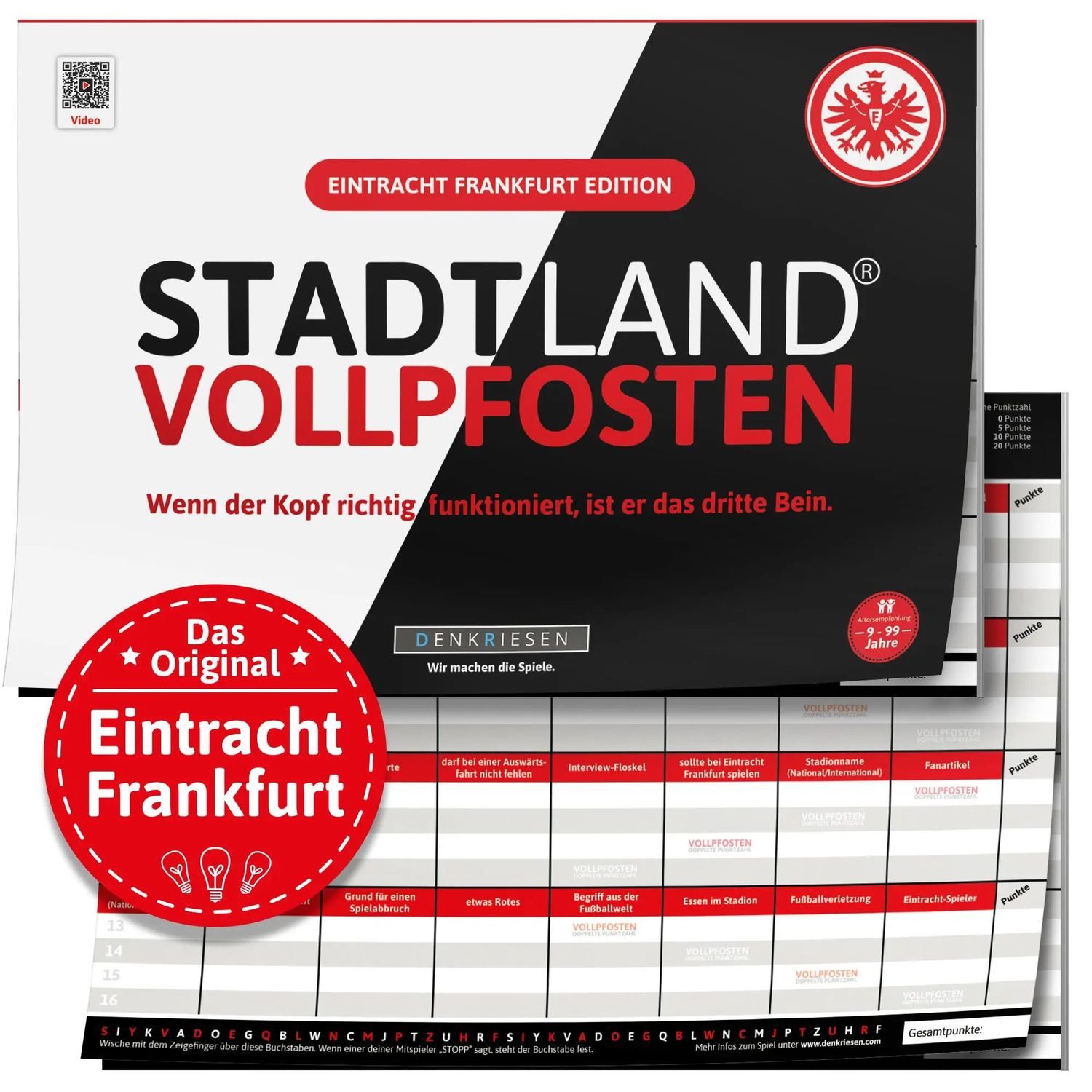 Denkriesen Spiel DENKRIESEN - STADT LAND VOLLPFOSTEN® - Eintracht Frankfurt EDITION...