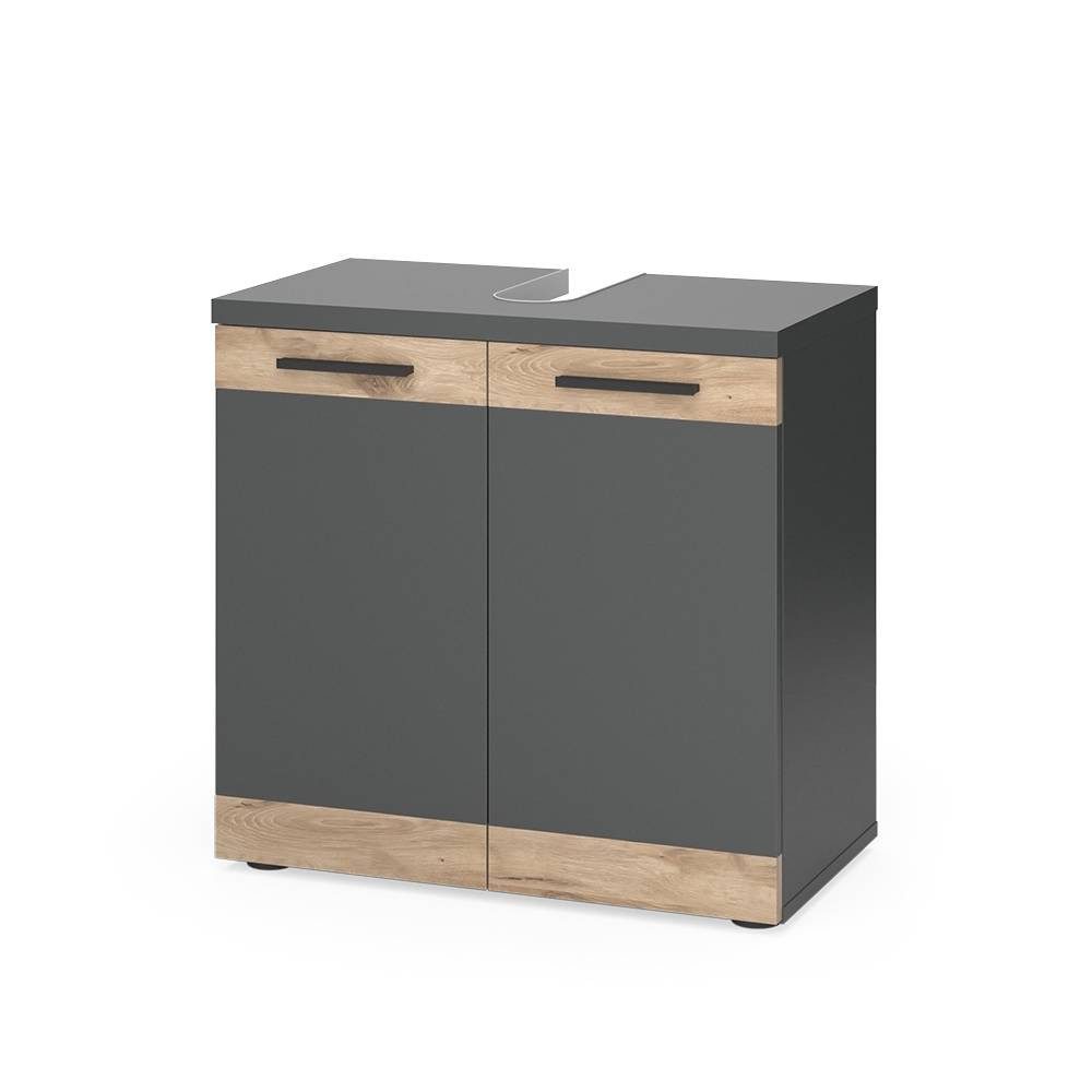 Vicco Waschbeckenunterschrank Niko, Anthrazit/Viking Oak, 60 x 59.1 cm